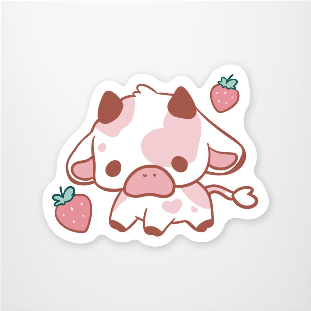 Strawberry Cow by StickerYou | Calendar Club
