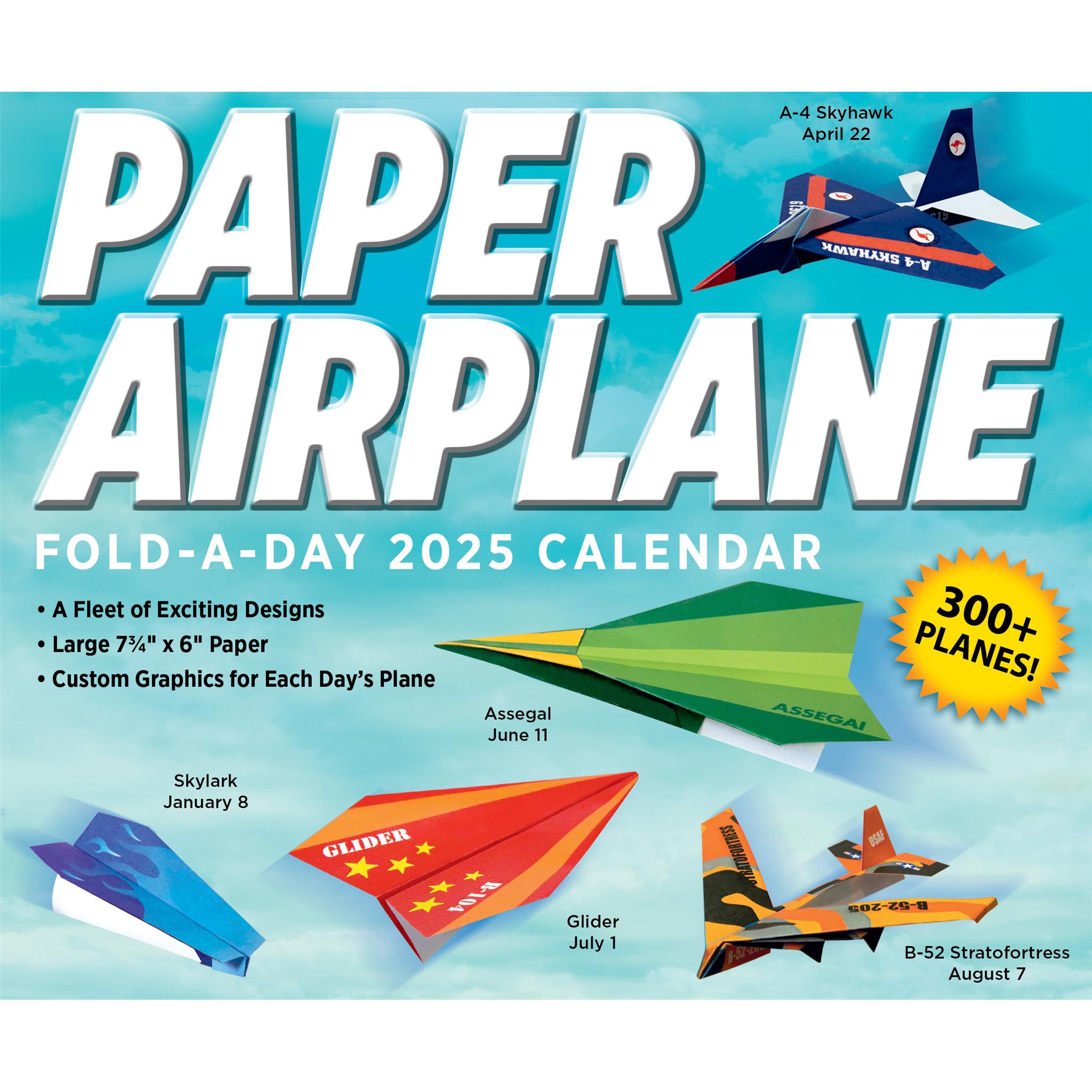 Paper Airplane Fold A Day Box 2025 Calendar