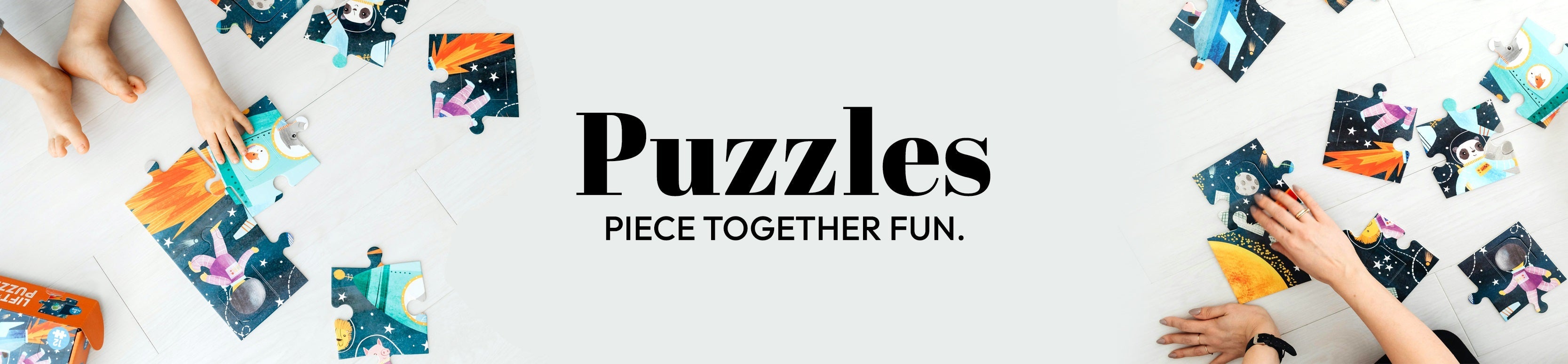 Find the perfect puzzle, from the most popular puzzle makers like Ravensburger, Cobble Hill, Eurographics, Aquarius, White Mountain, Pierre Belvedere, Lang and more! Piece together fun!