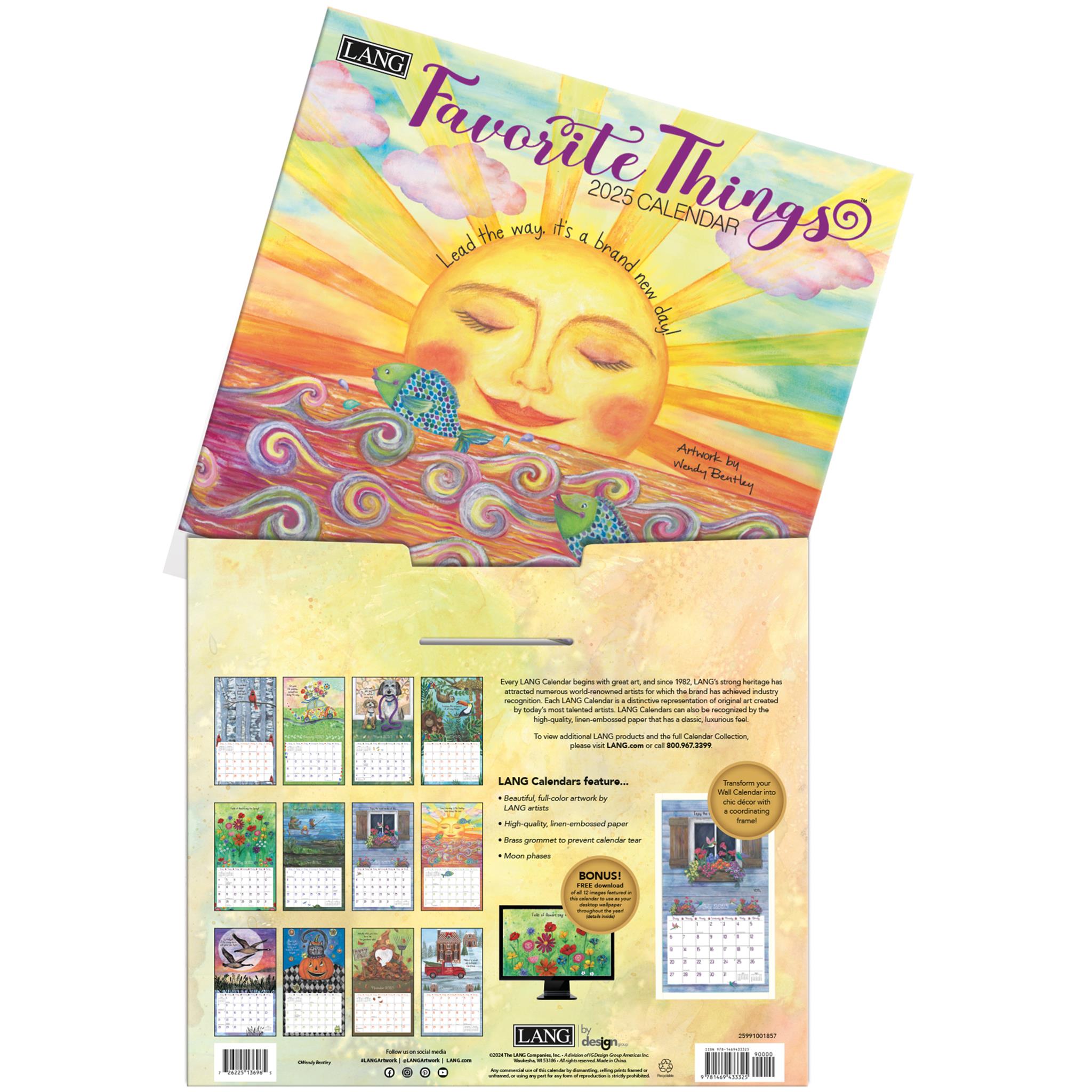 Favorite Things Wall 2025 Calendar - Online Exclusive