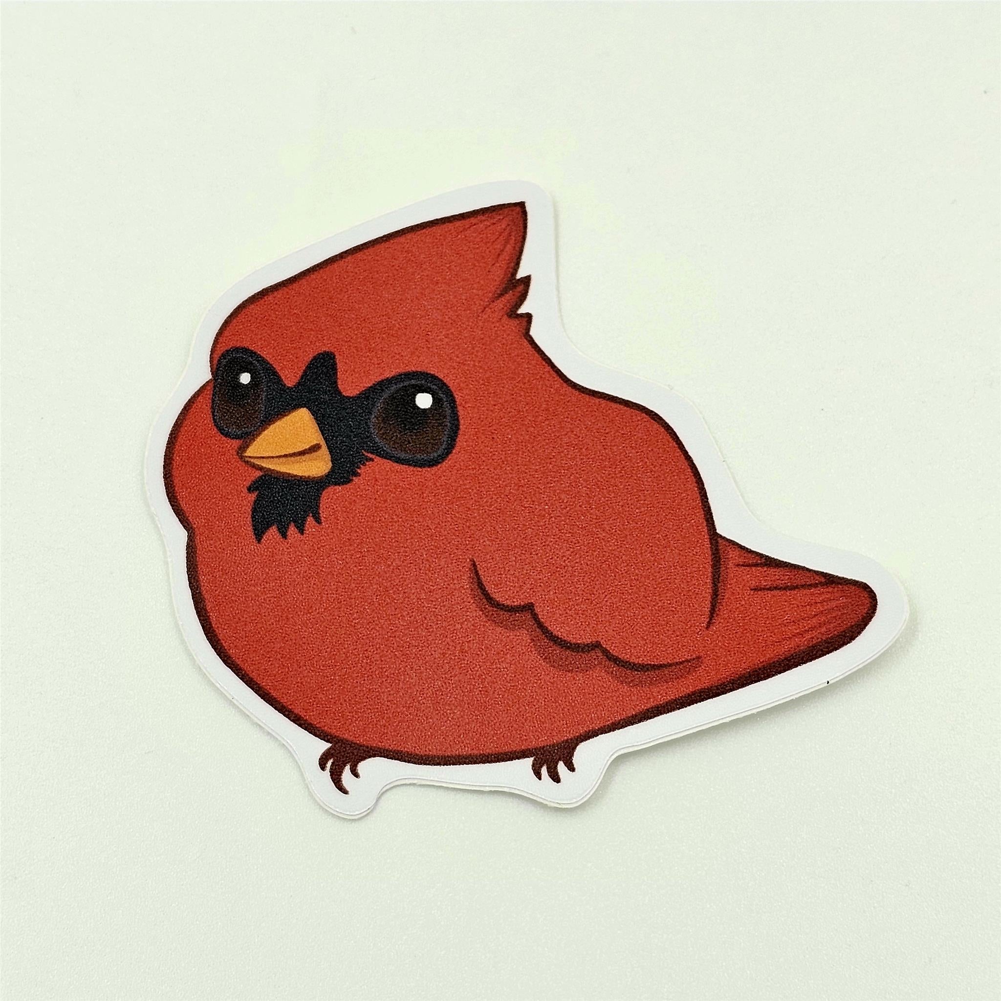 Chubby Cardinal Vinyl Sticker - FINAL SALE