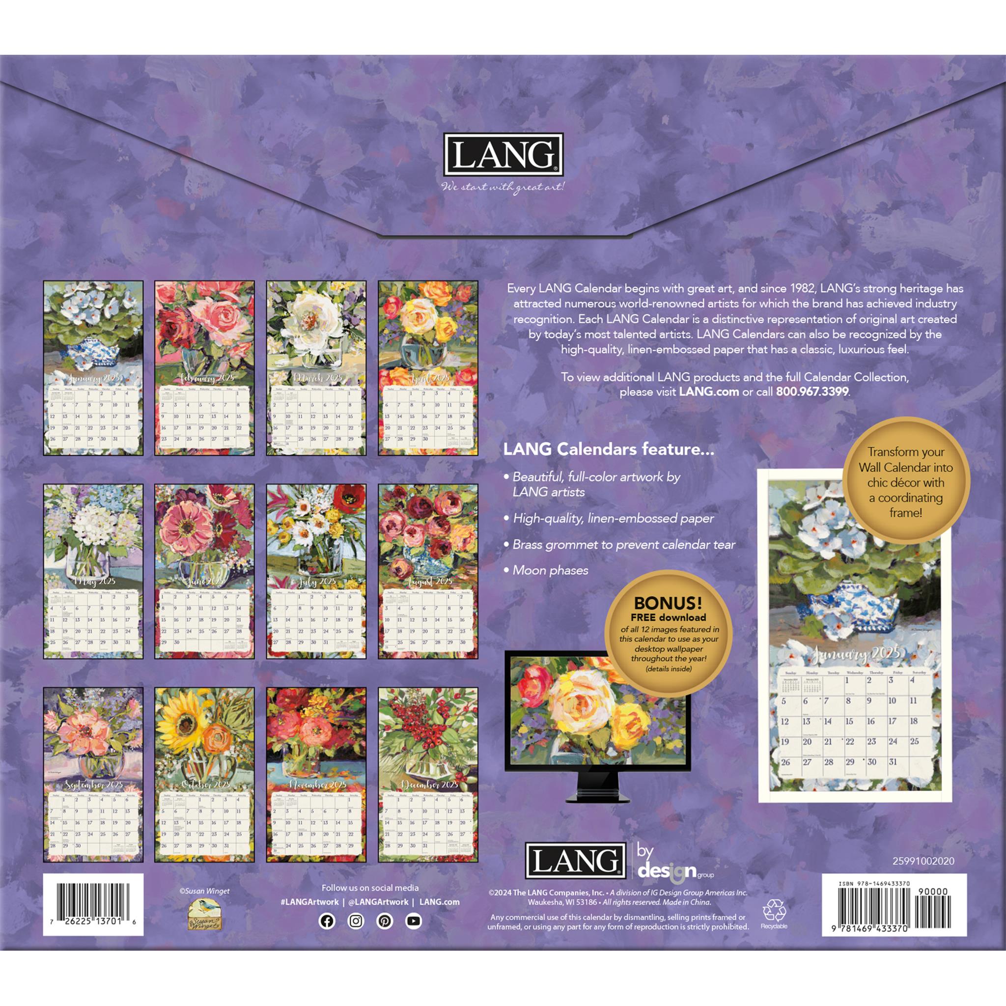 Gallery Florals Wall 2025 Calendar - Online Exclusive