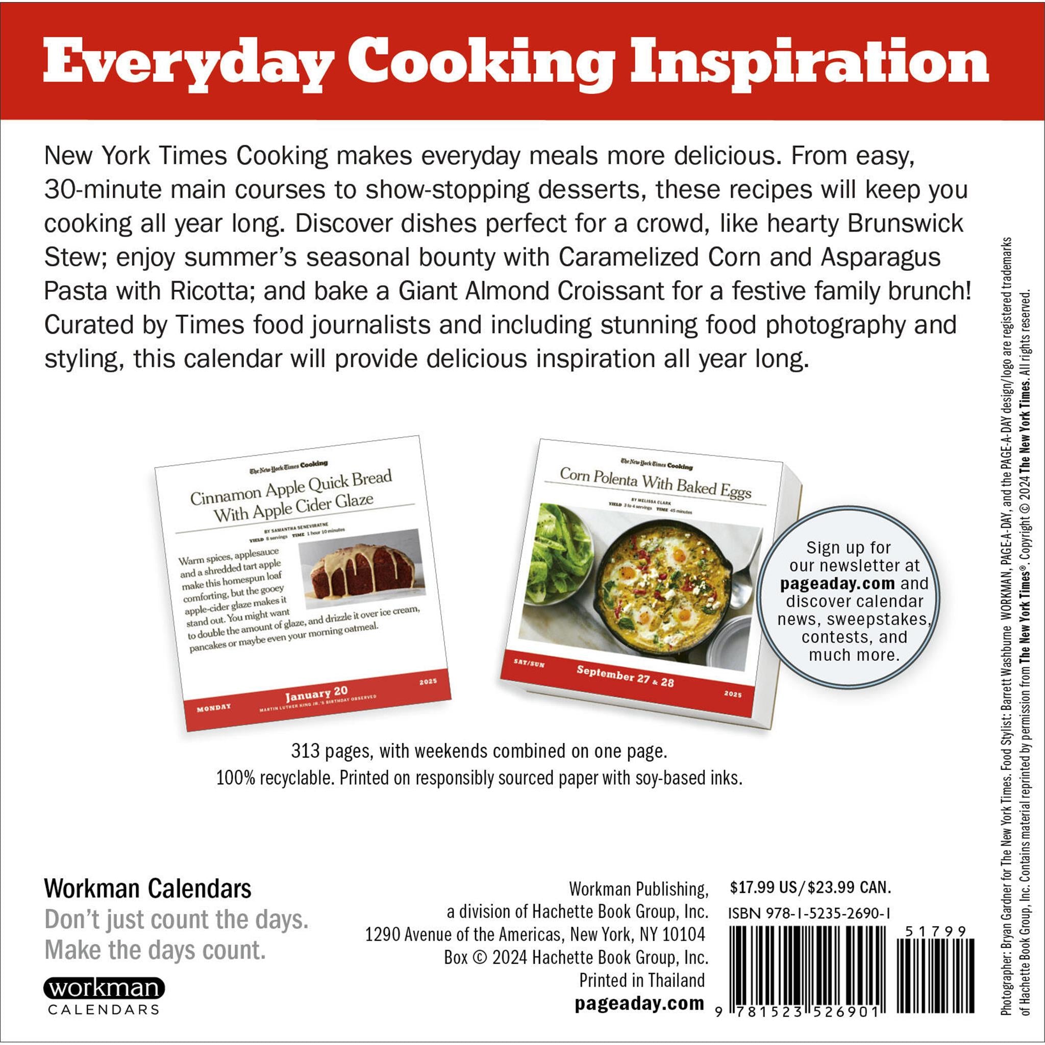 New York Times Cooking Box 2025 Calendar - Online Exclusive