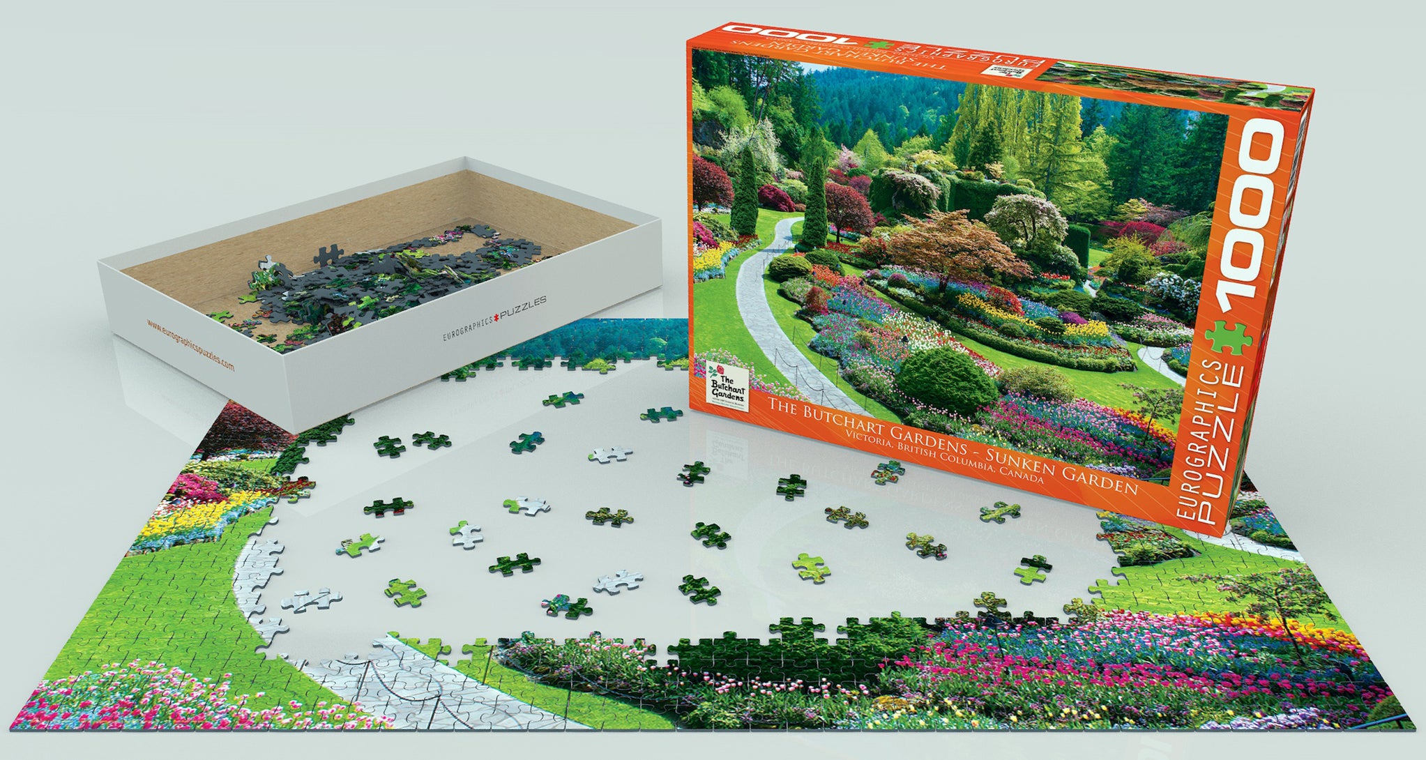 Buchart Gardens Sunken Garden 1000 Piece Puzzle