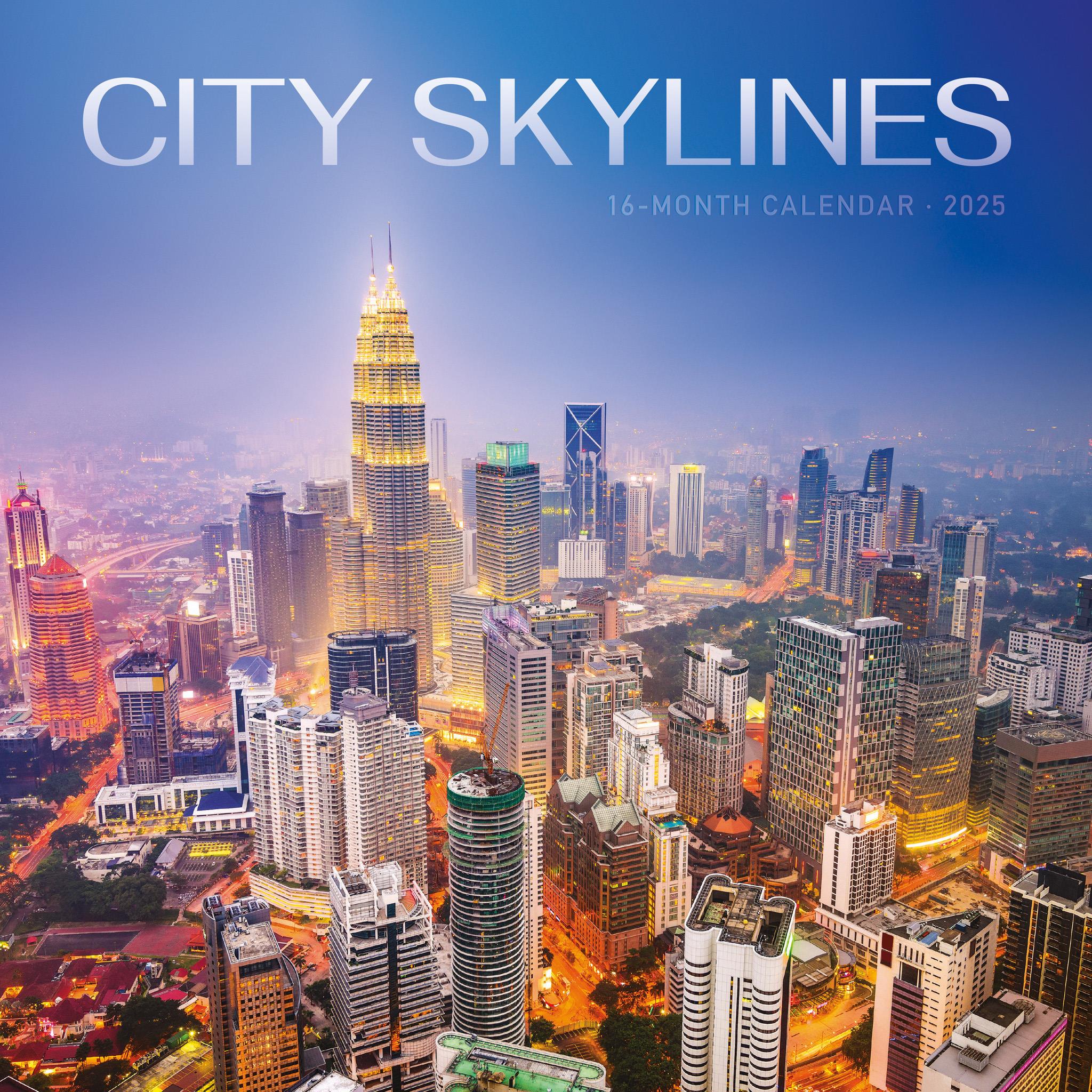 City Skylines Wall 2025 Calendar