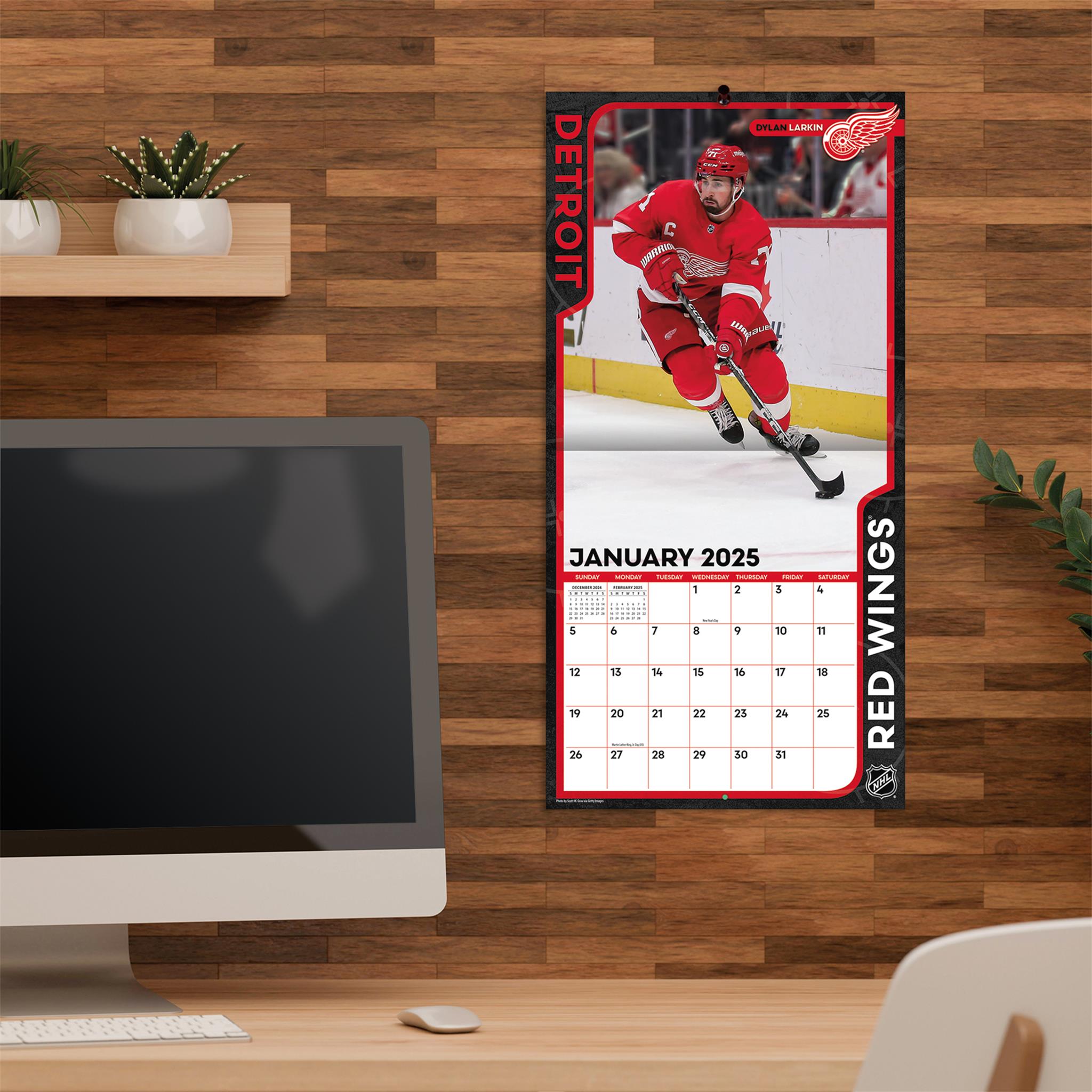 NHL Detroit Red Wings Mini 2025 Calendar - Online Exclusive