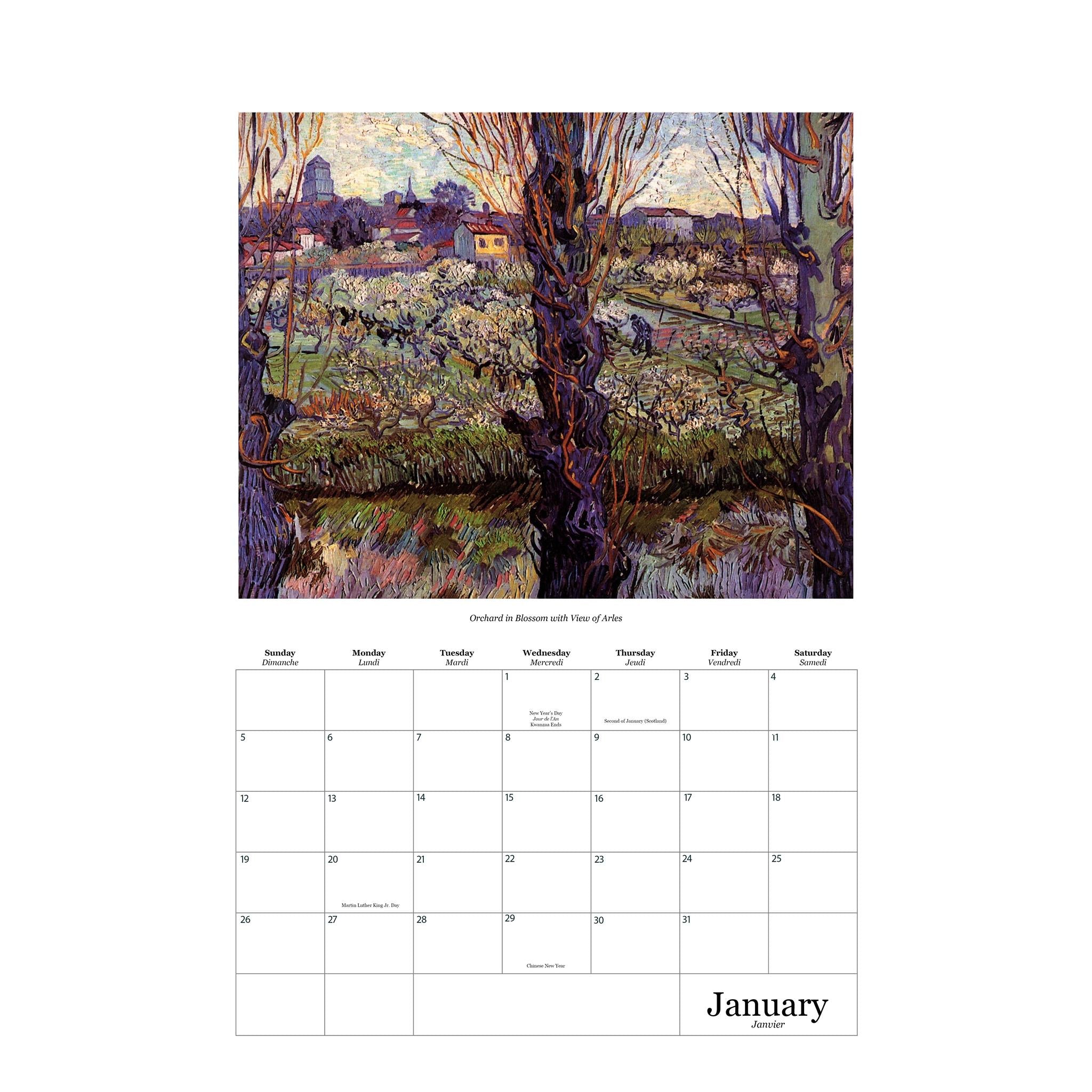 Vincent Van Gogh Poster 2025 Calendar