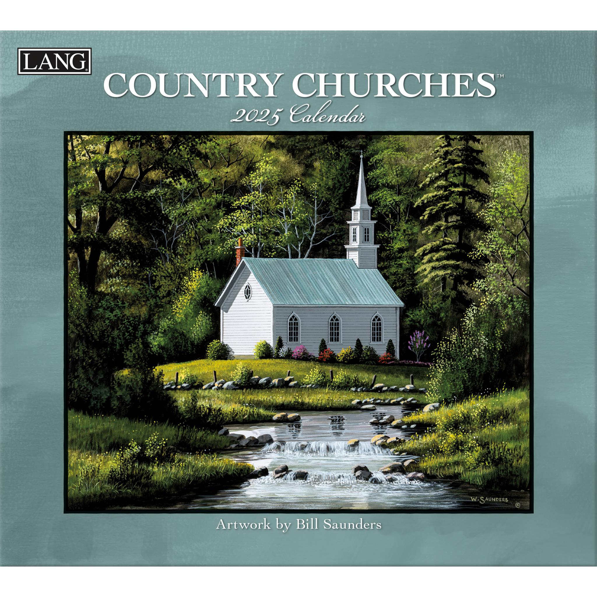 Country Churches Wall 2025 Calendar - Online Exclusive