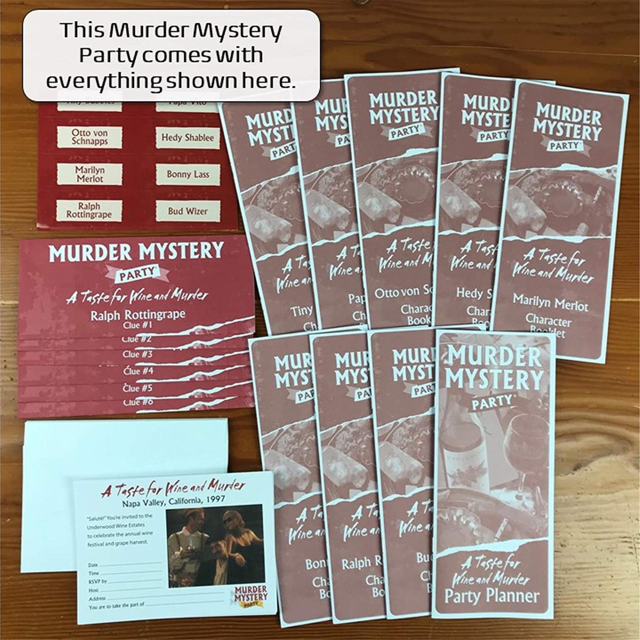 Taste for wine and murder mystery game product image | Calendar Club Canada-prd200422891