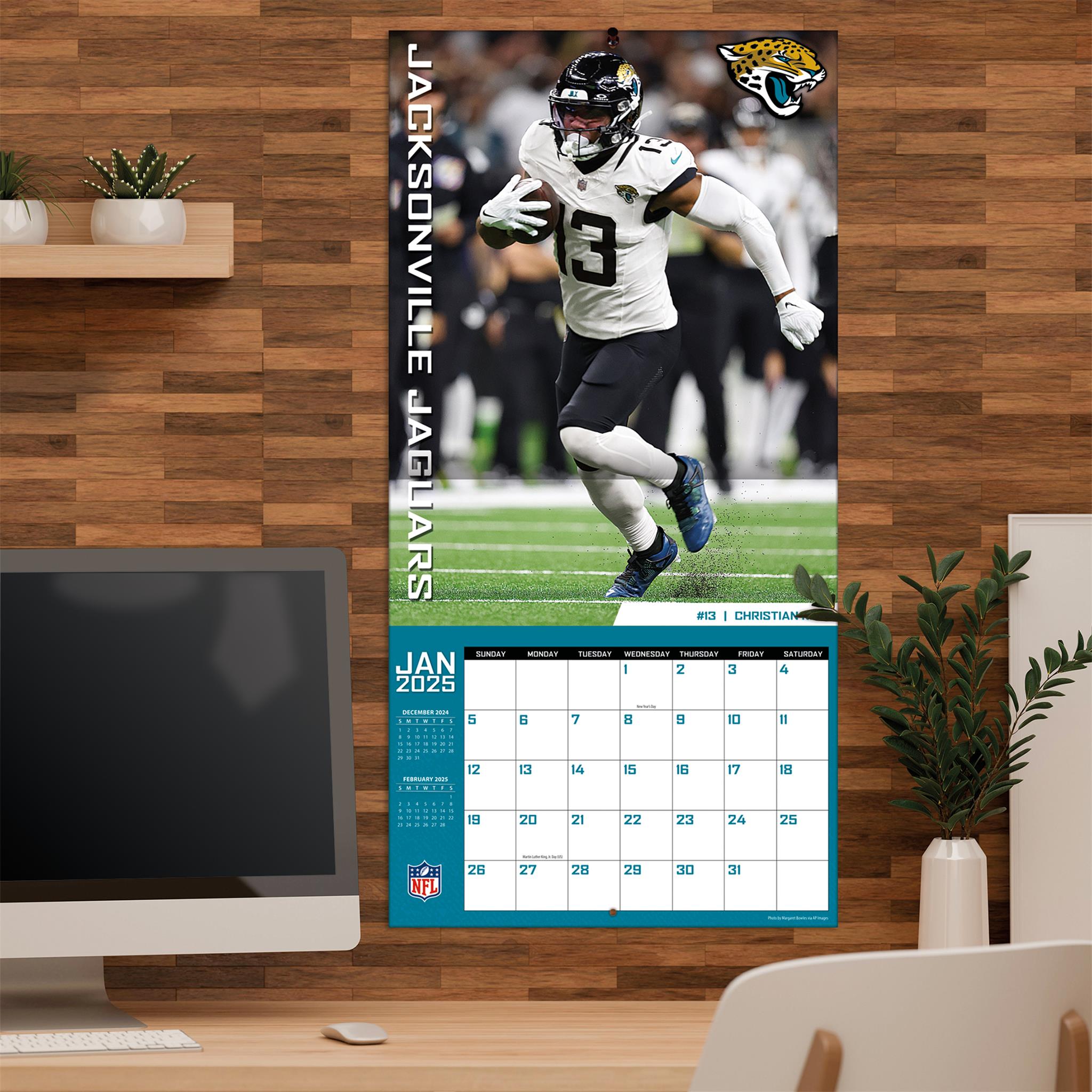 NFL Jacksonville Jaguars Wall 2025 Calendar - Online Exclusive