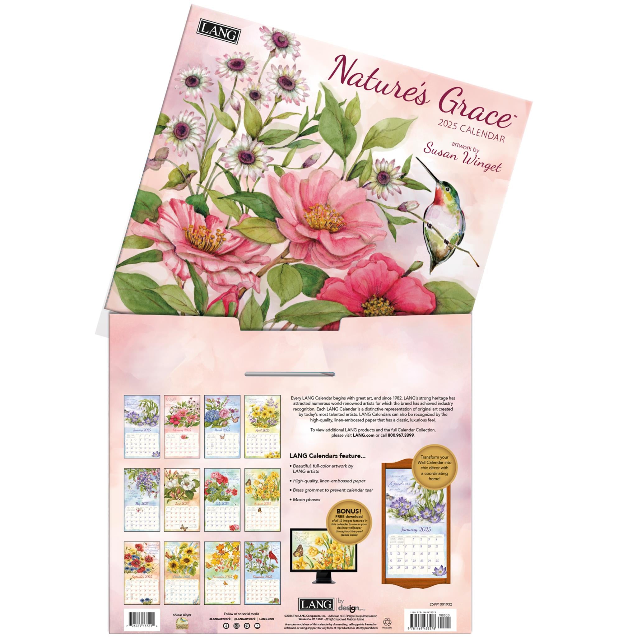 Natures Grace Wall 2025 Calendar