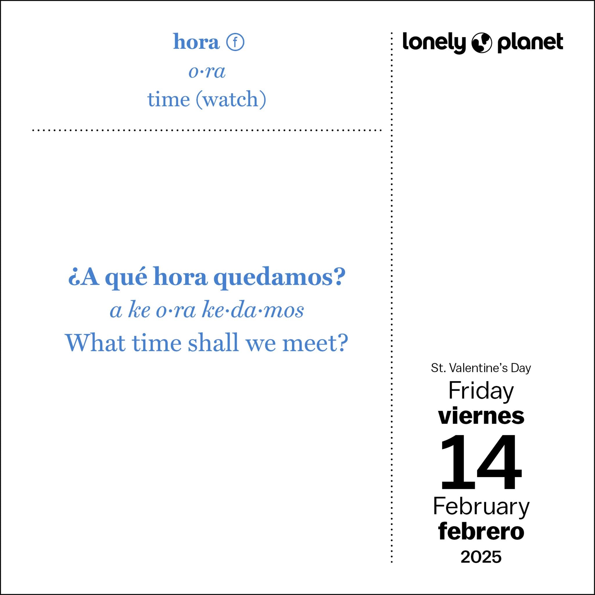 Spanish Phrasebook Box 2025 Calendar - Online Exclusive