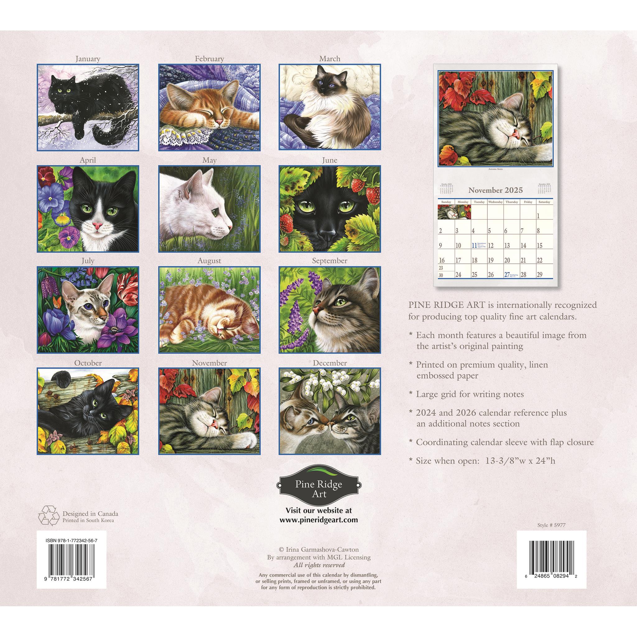 Cats Meow Wall 2025 Calendar