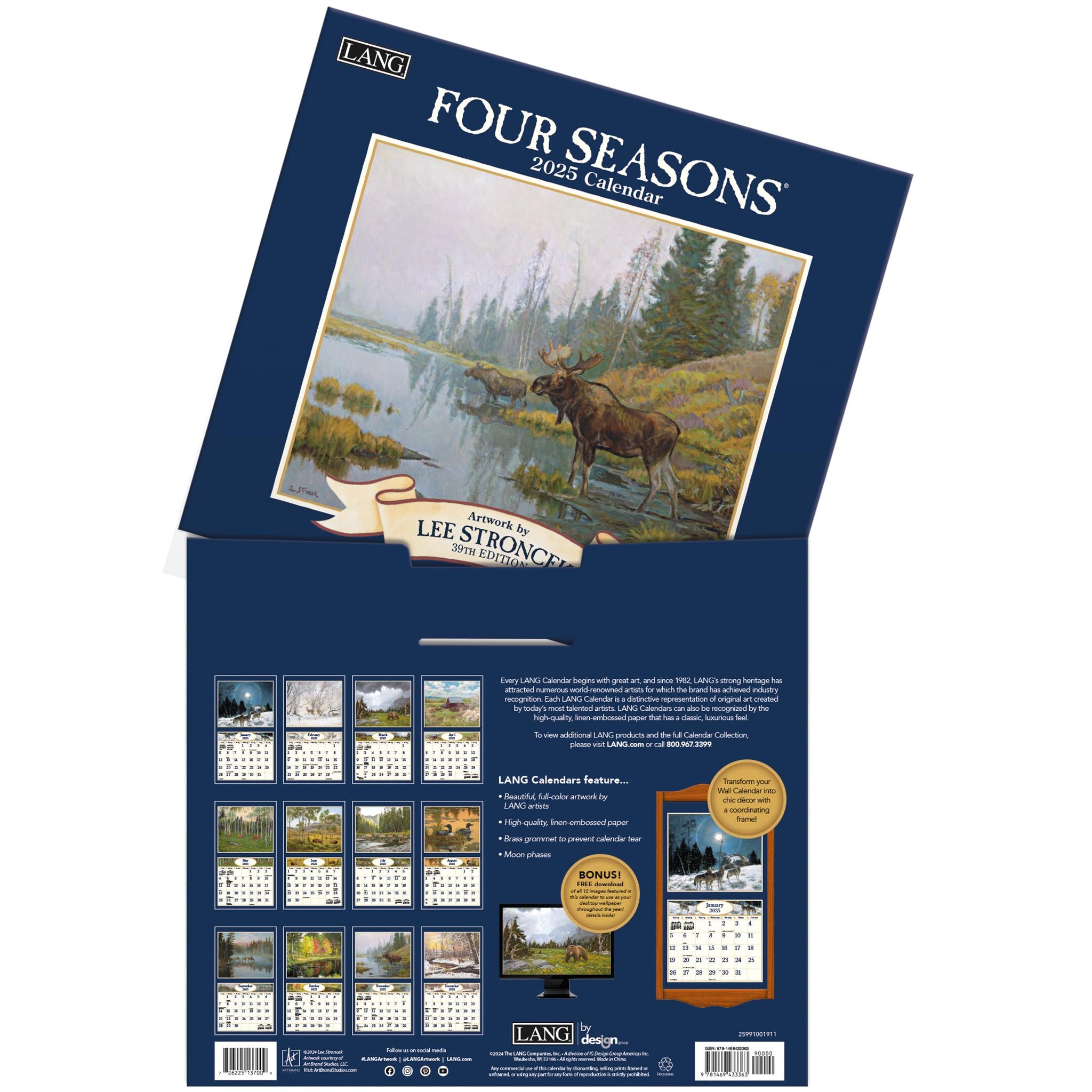 Four Seasons Wall 2025 Calendar