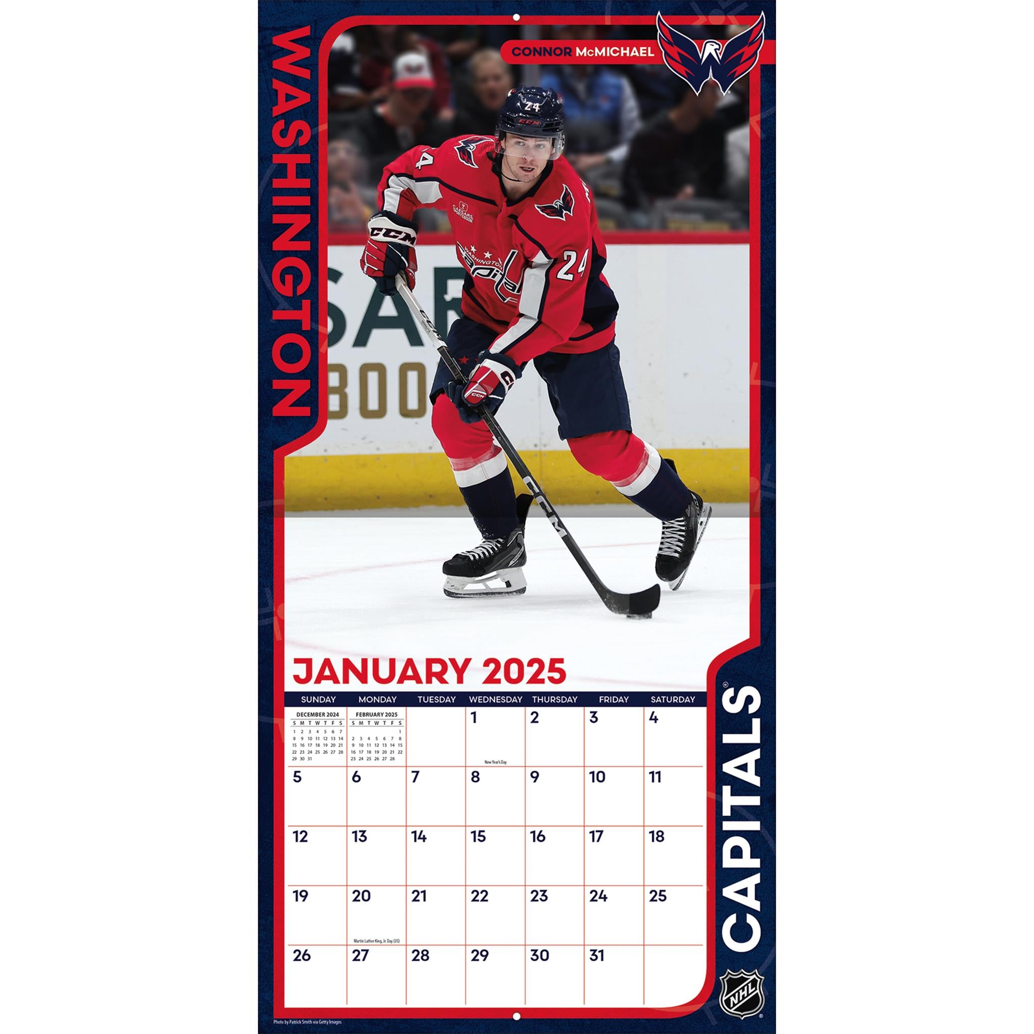 NHL Washington Capitals Wall 2025 Calendar - Online Exclusive