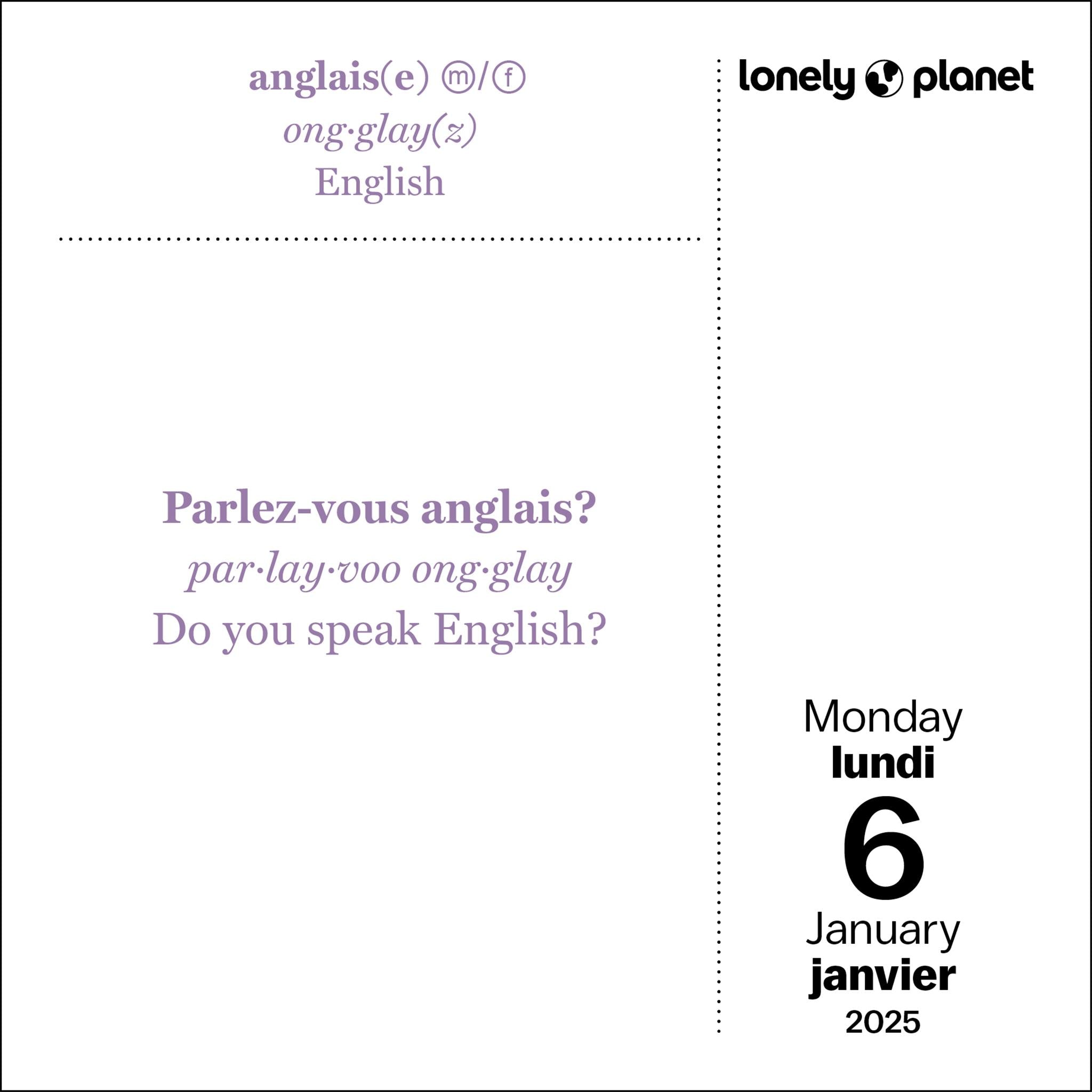 French Phrasebook Box 2025 Calendar - Online Exclusive