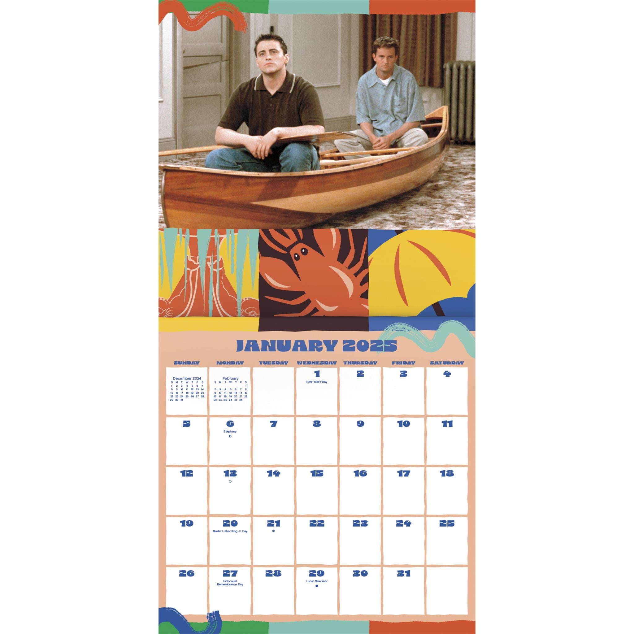 Friends Exclusive with Decal Wall 2025 Calendar