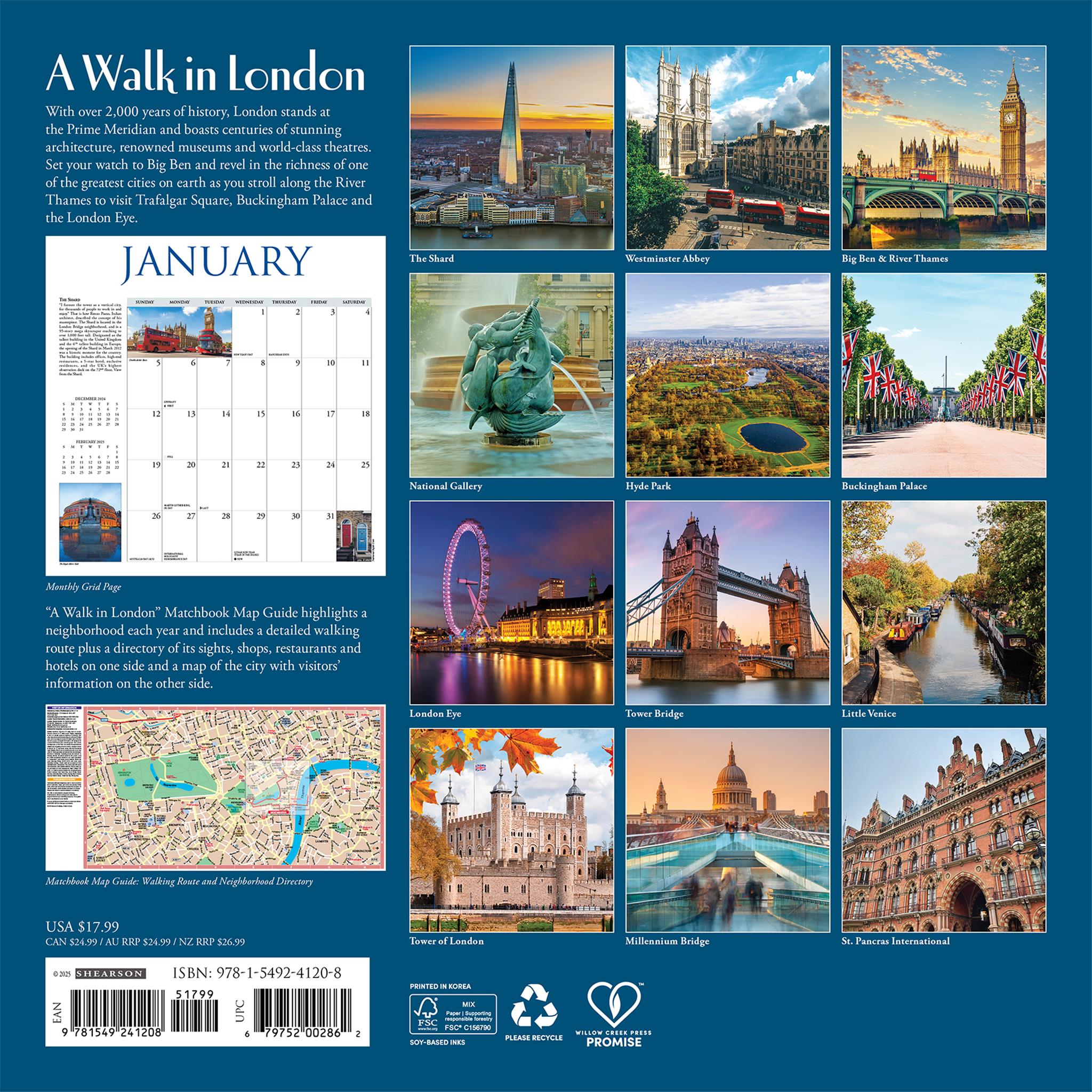 Walk In London Wall 2025 Calendar - Online Exclusive