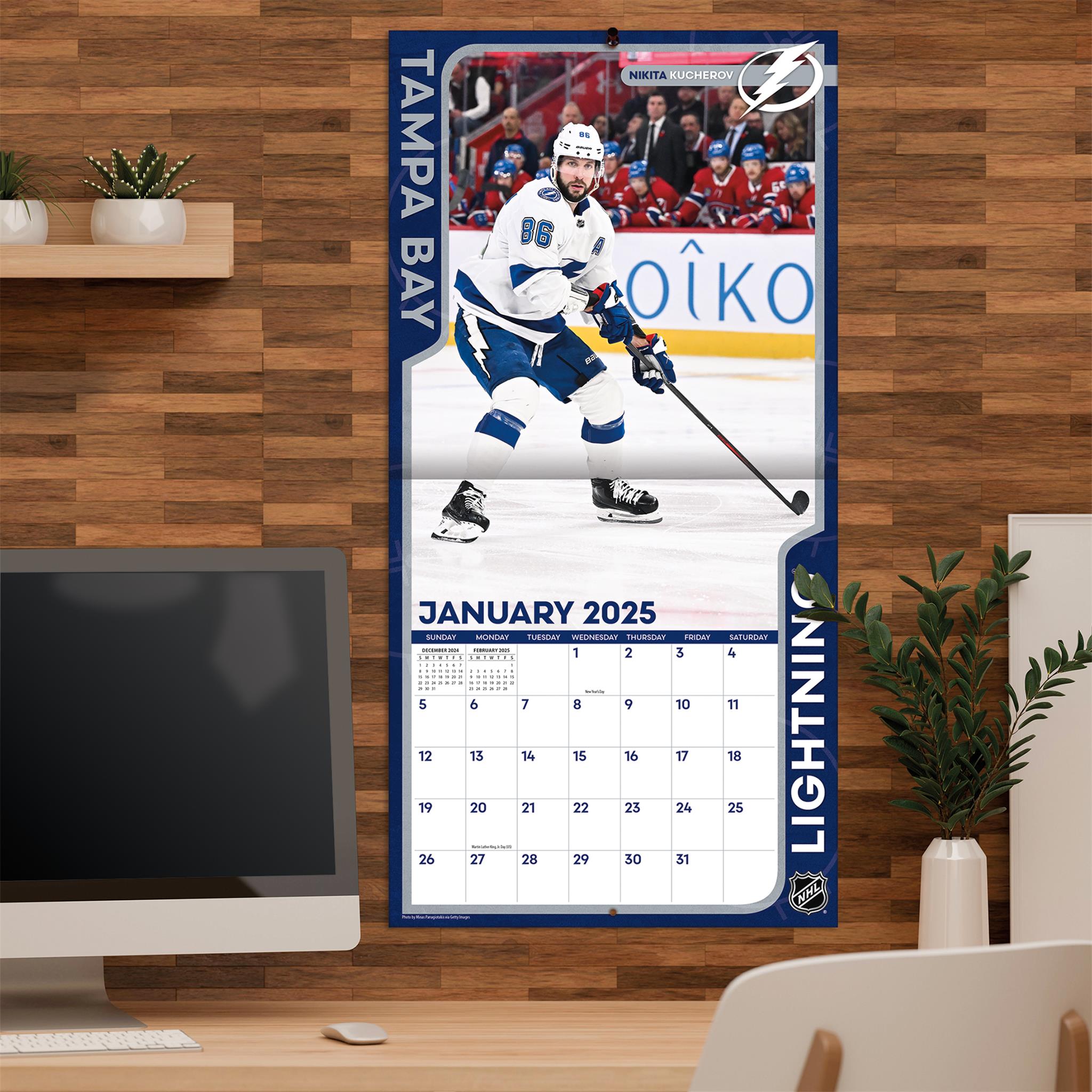 NHL Tampa Bay Lightning Wall 2025 Calendar - Online Exclusive