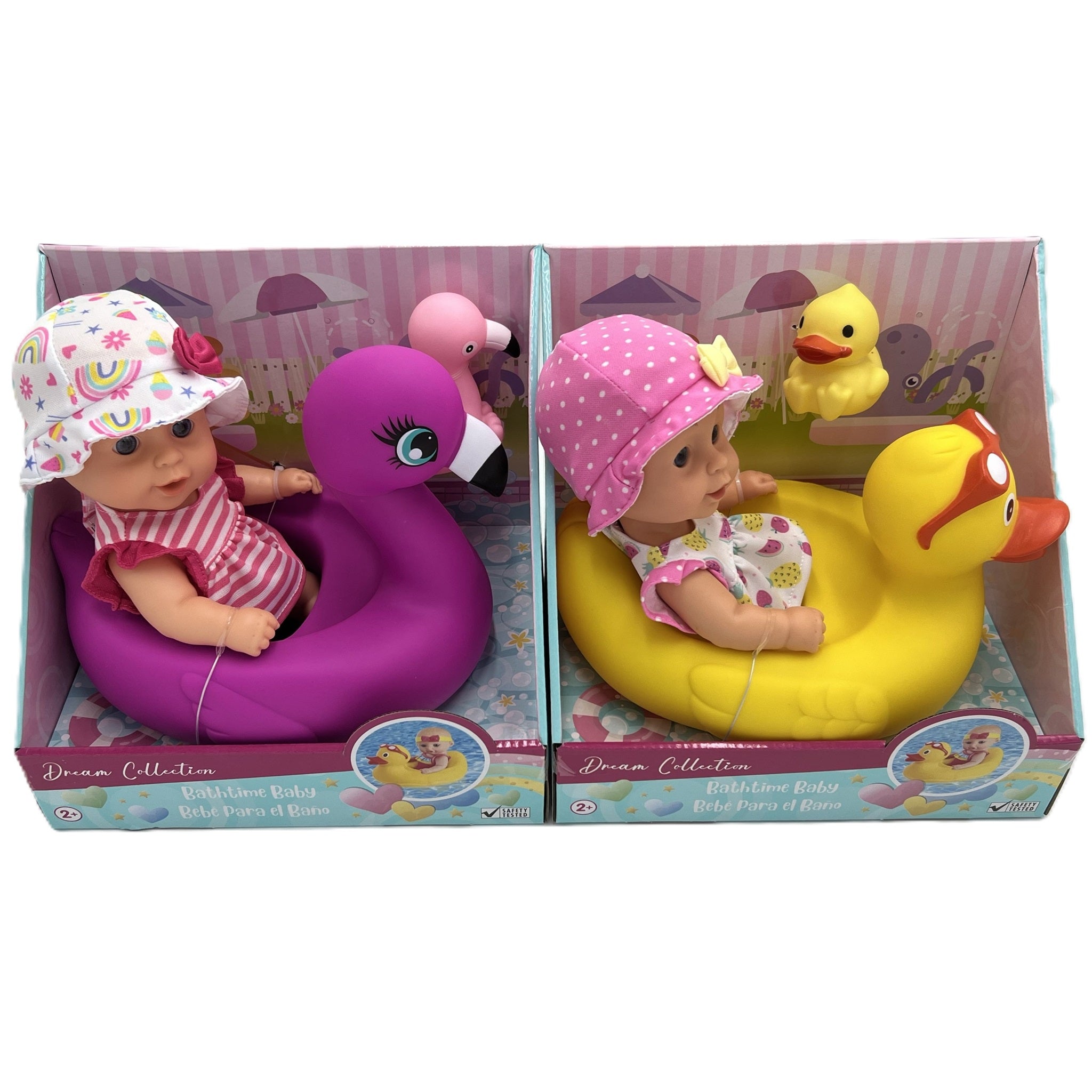 Bath Time 10in Baby Doll with Assorted Floaties