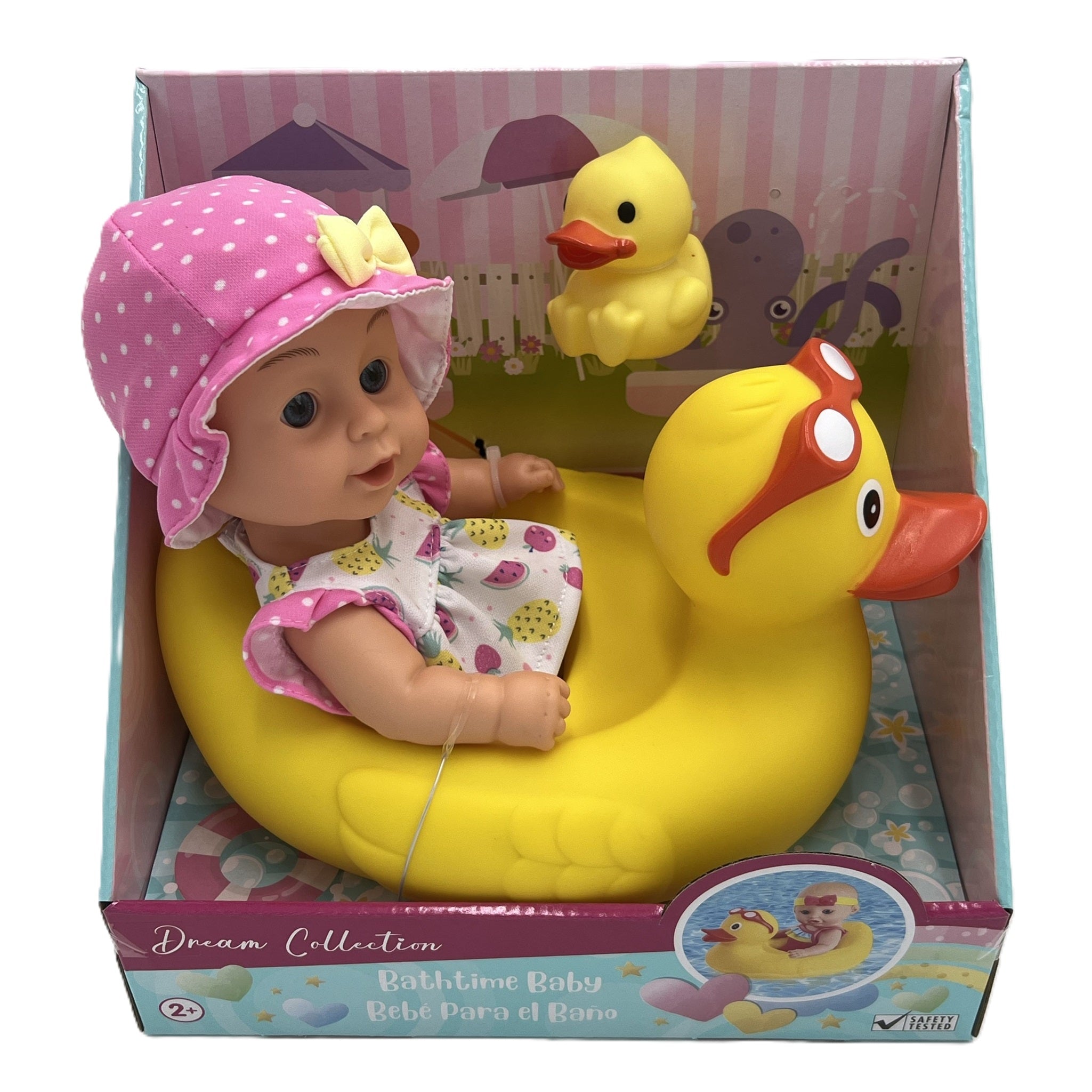 Bath Time 10in Baby Doll with Assorted Floaties