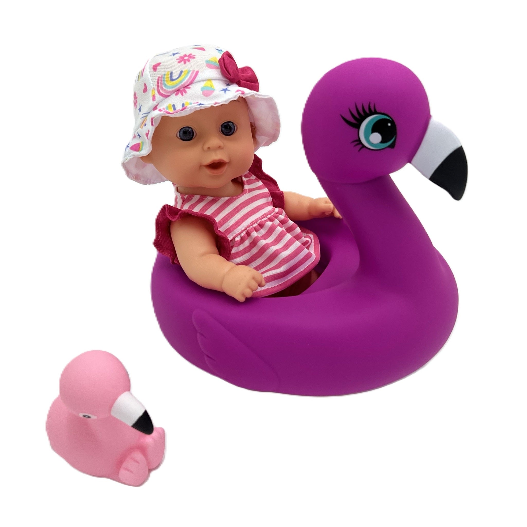 Bath Time 10in Baby Doll with Assorted Floaties