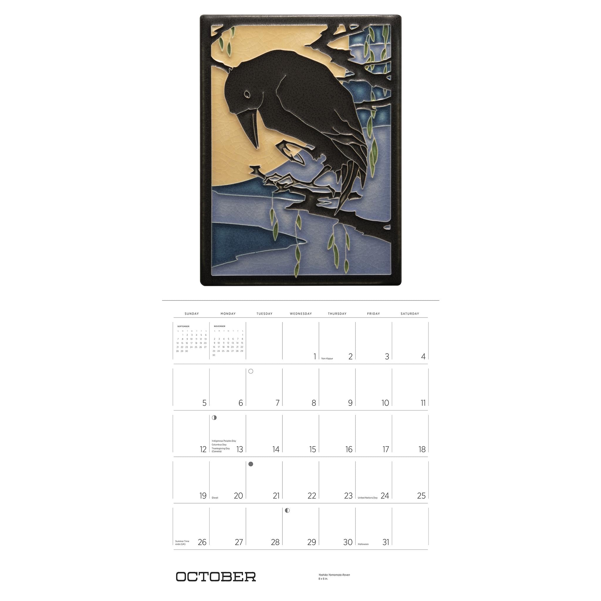 Arts And Crafts Tiles Wall 2025 Calendar - Online Exclusive