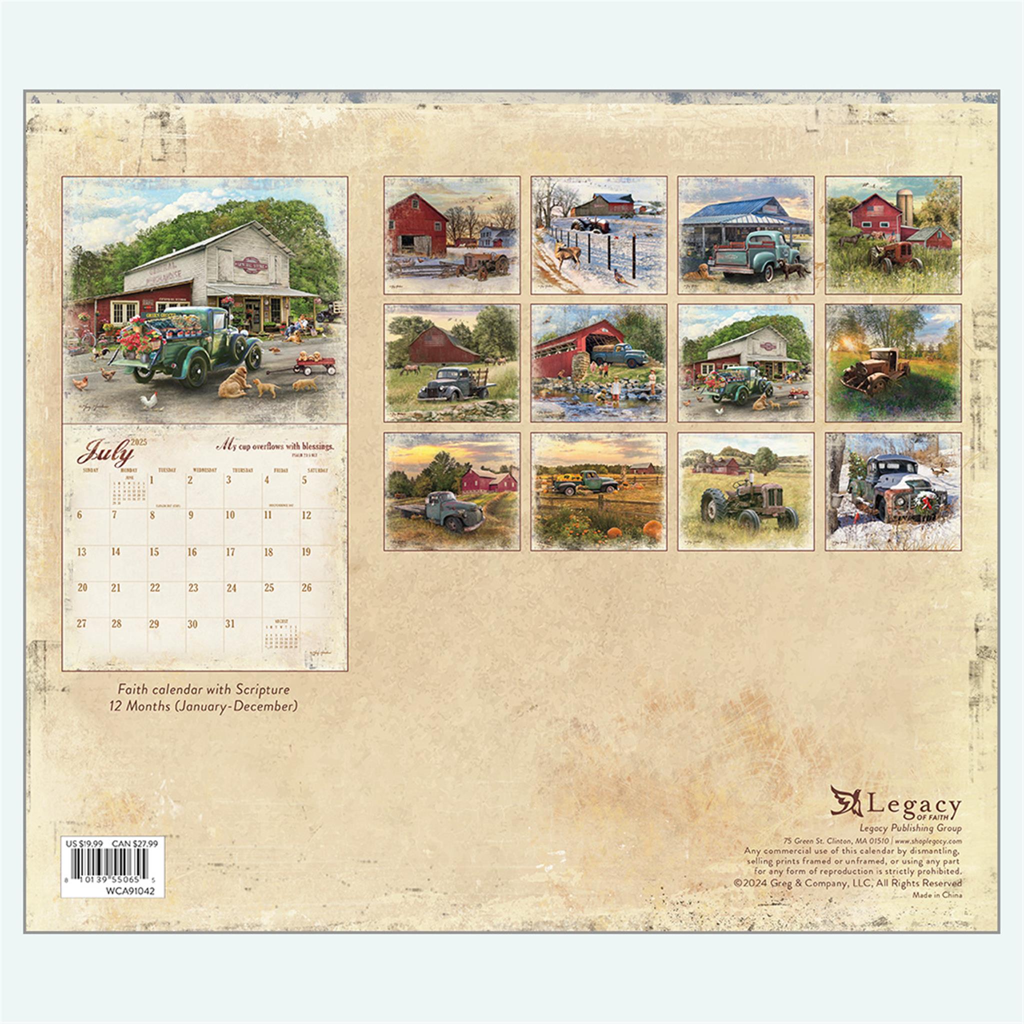 Heartland Blessings Wall 2025 Calendar - Online Exclusive