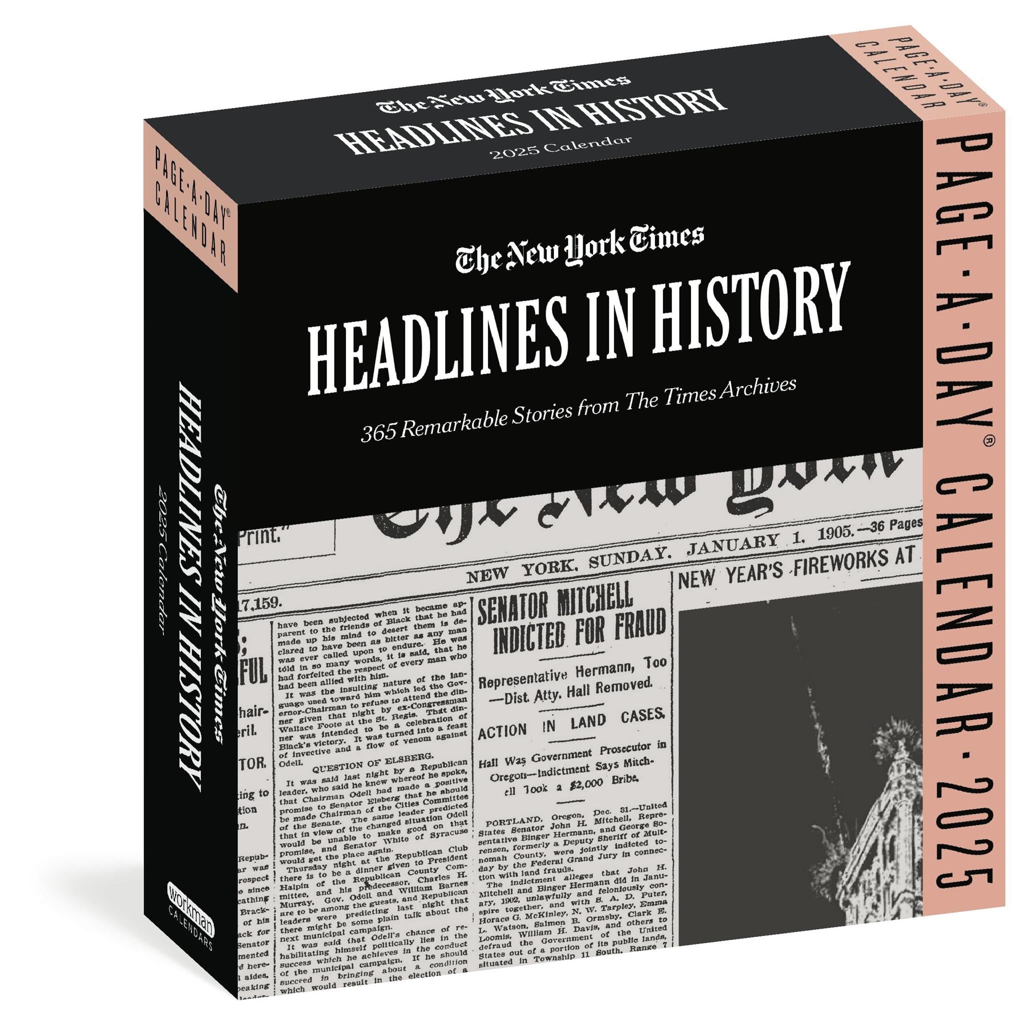 The New York Times Headlines In History Box 2025 Calendar - Online Exclusive