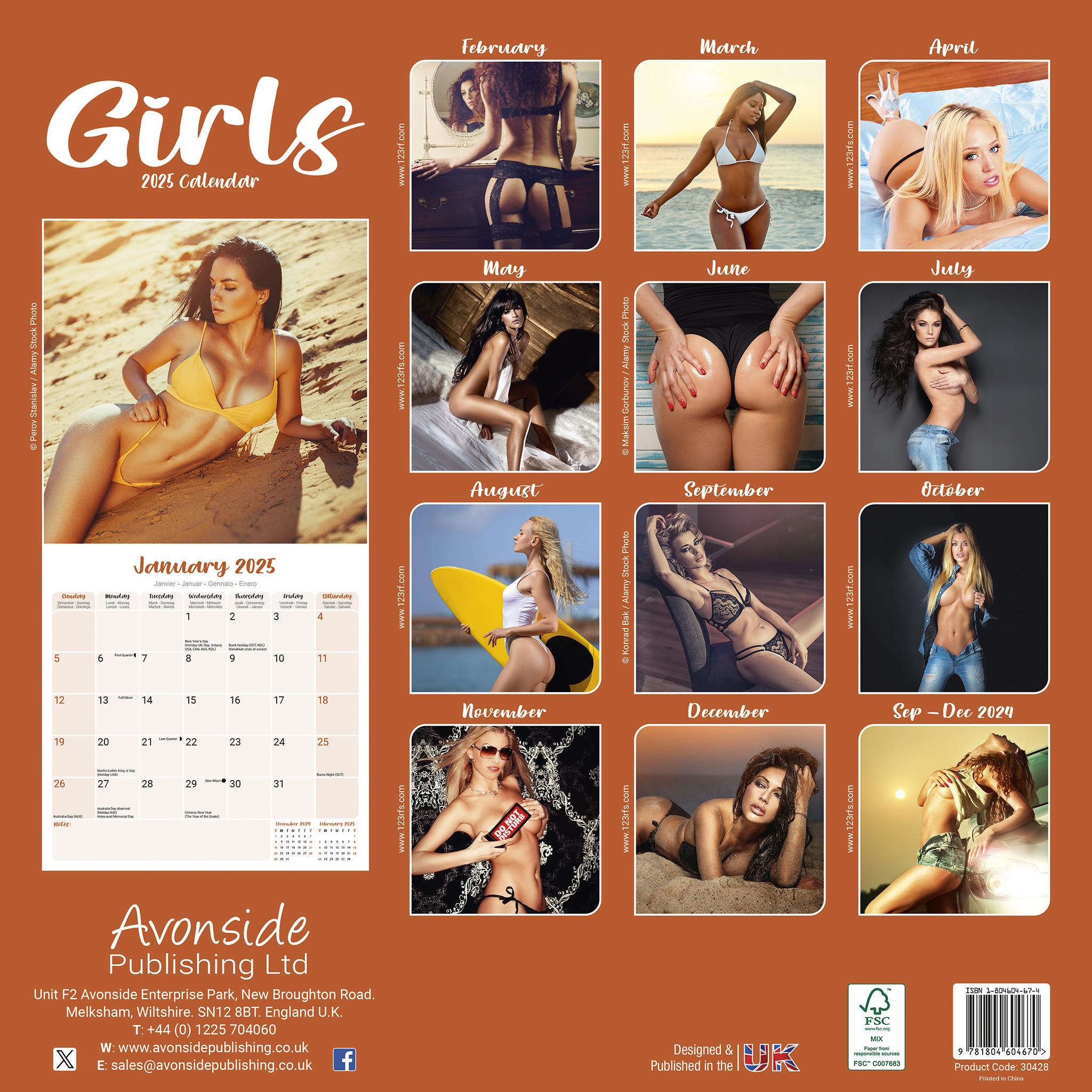 Girls Wall 2025 Calendar