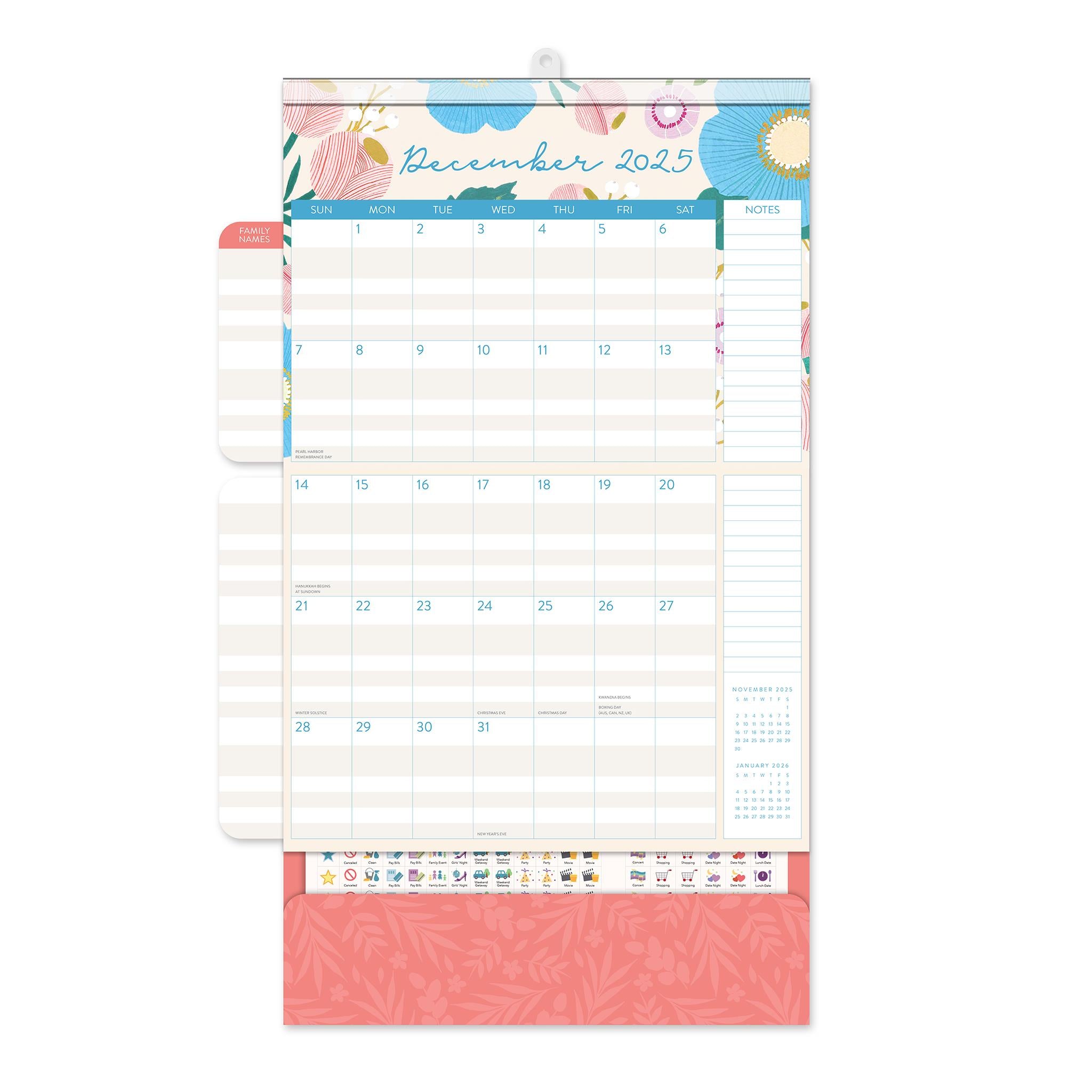 Bella Flora Do It All Wall 2025 Calendar