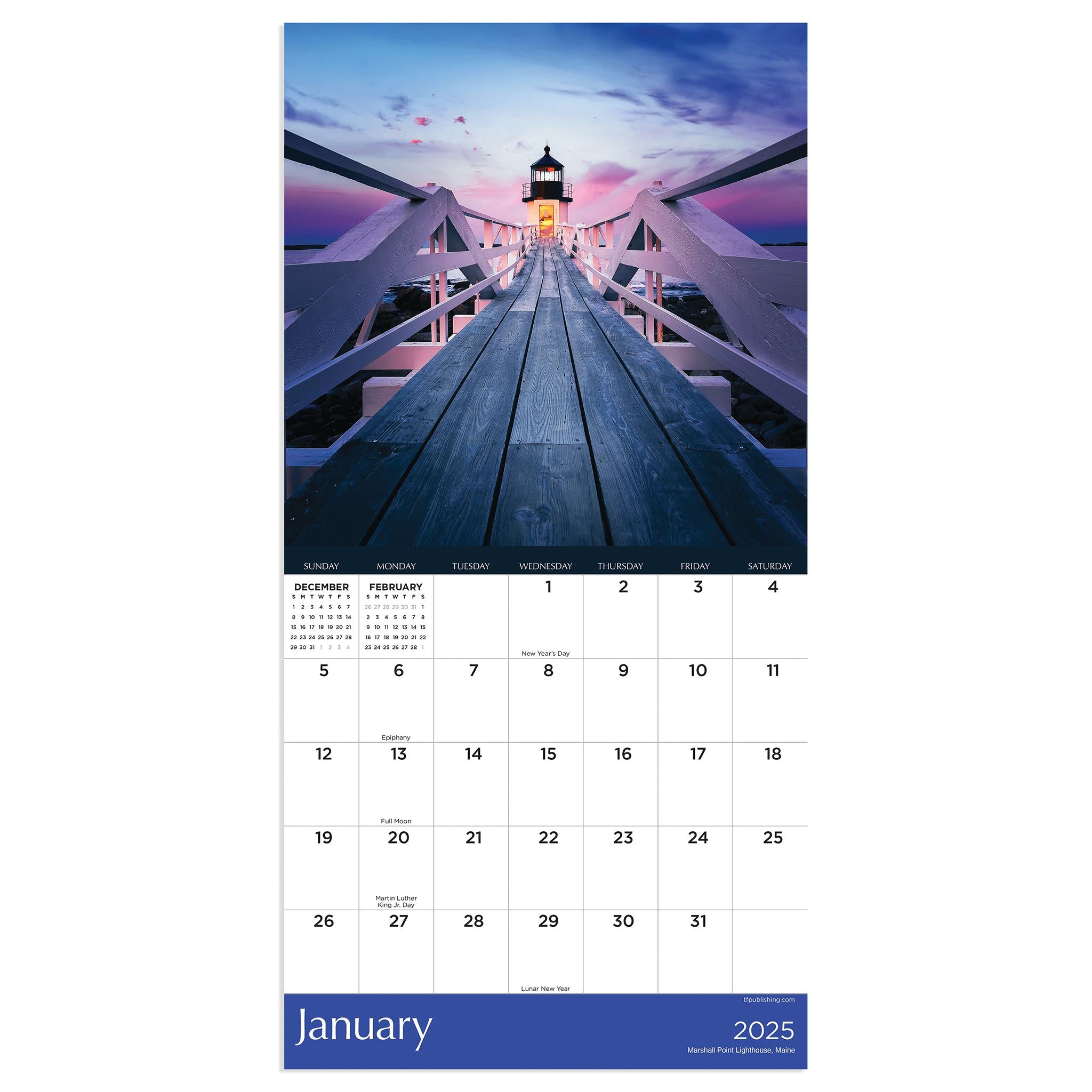 Lighthouses Mini 2025 Calendar - Online Exclusive