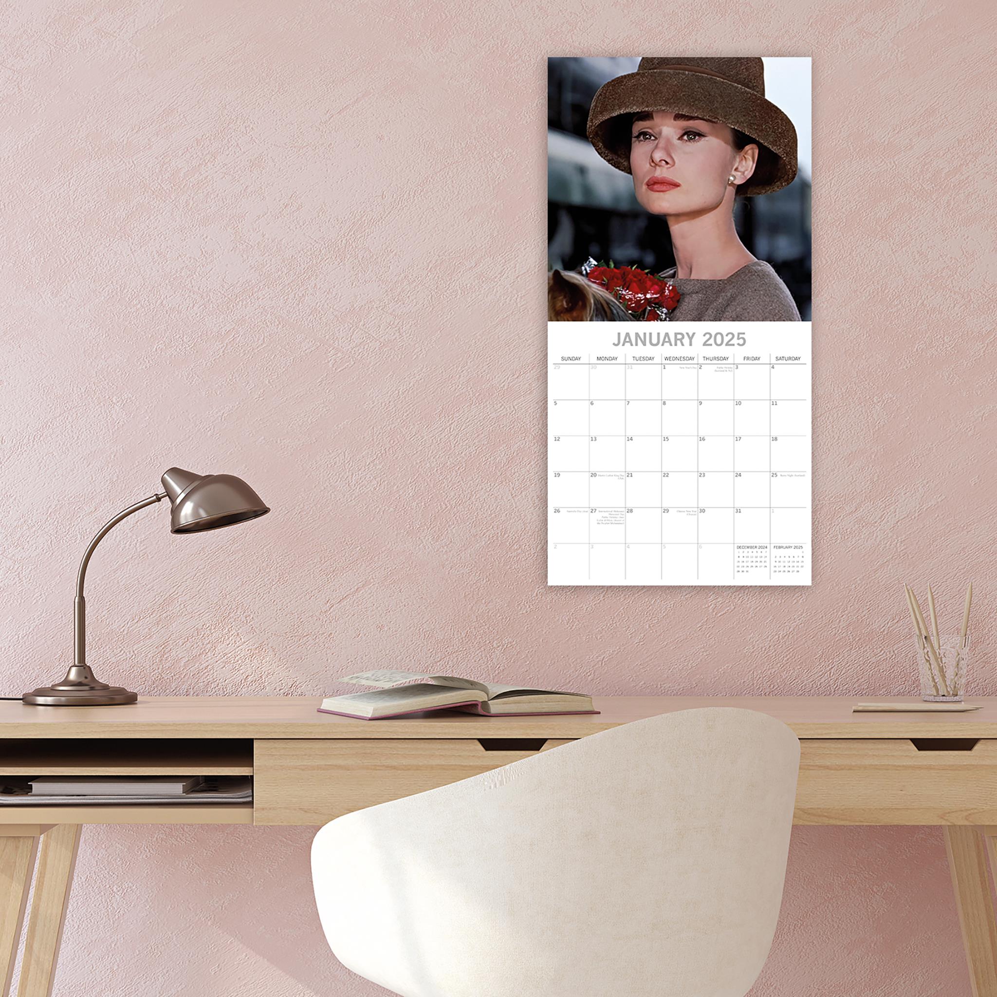 Audrey Hepburn Wall 2025 Calendar