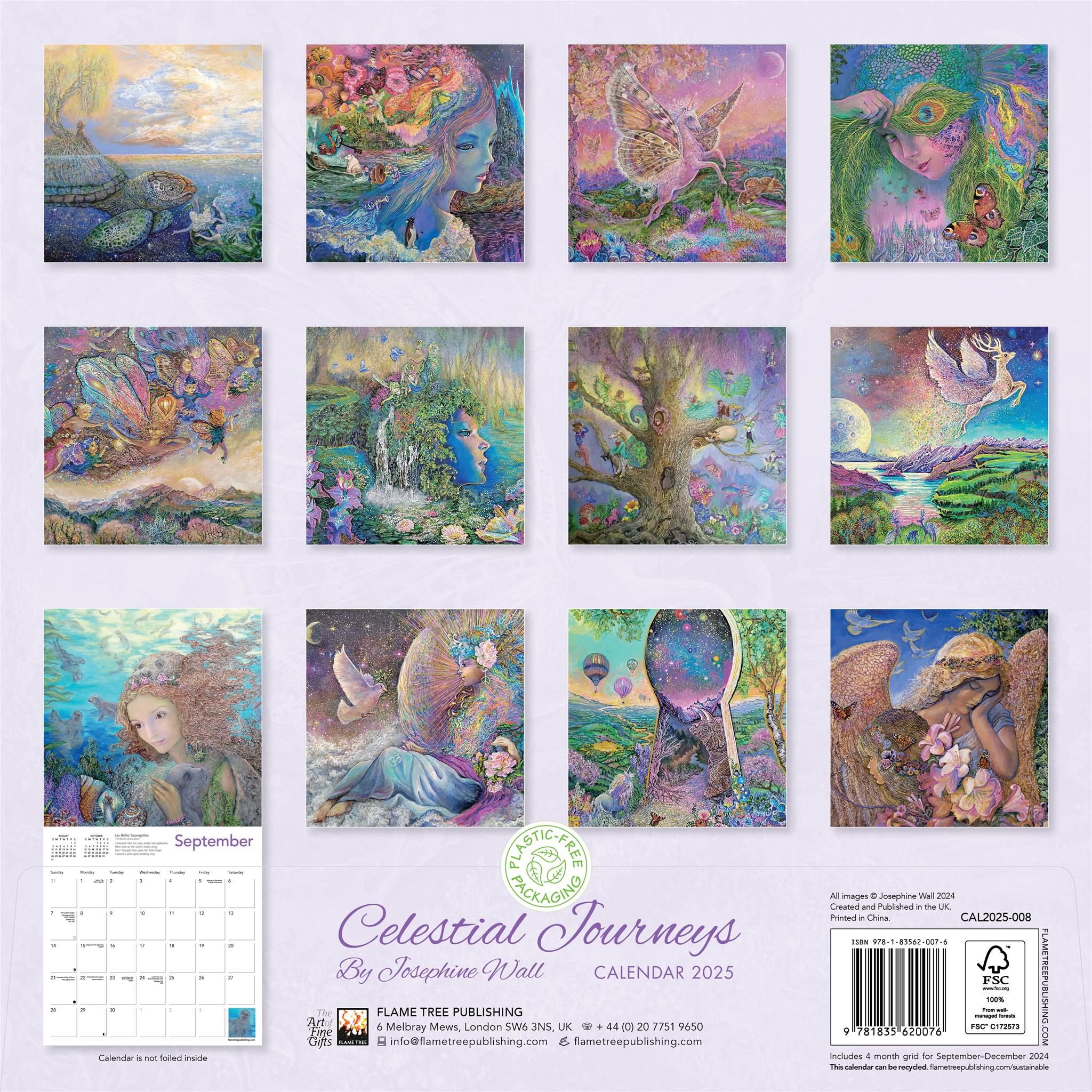 Celestial Journeys By Josephine Wall 2025 Calendar