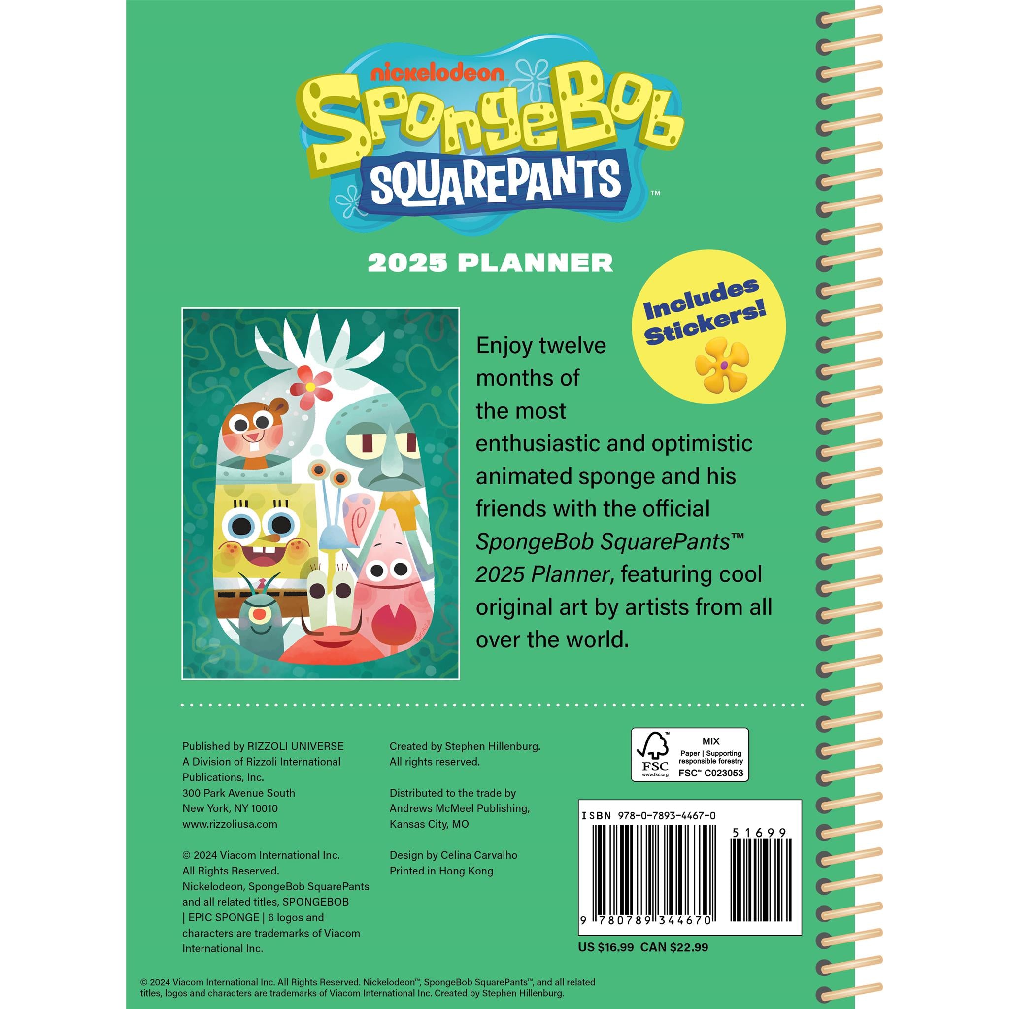 Spongebob Squarepants Planner 2025 Calendar - Online Exclusive