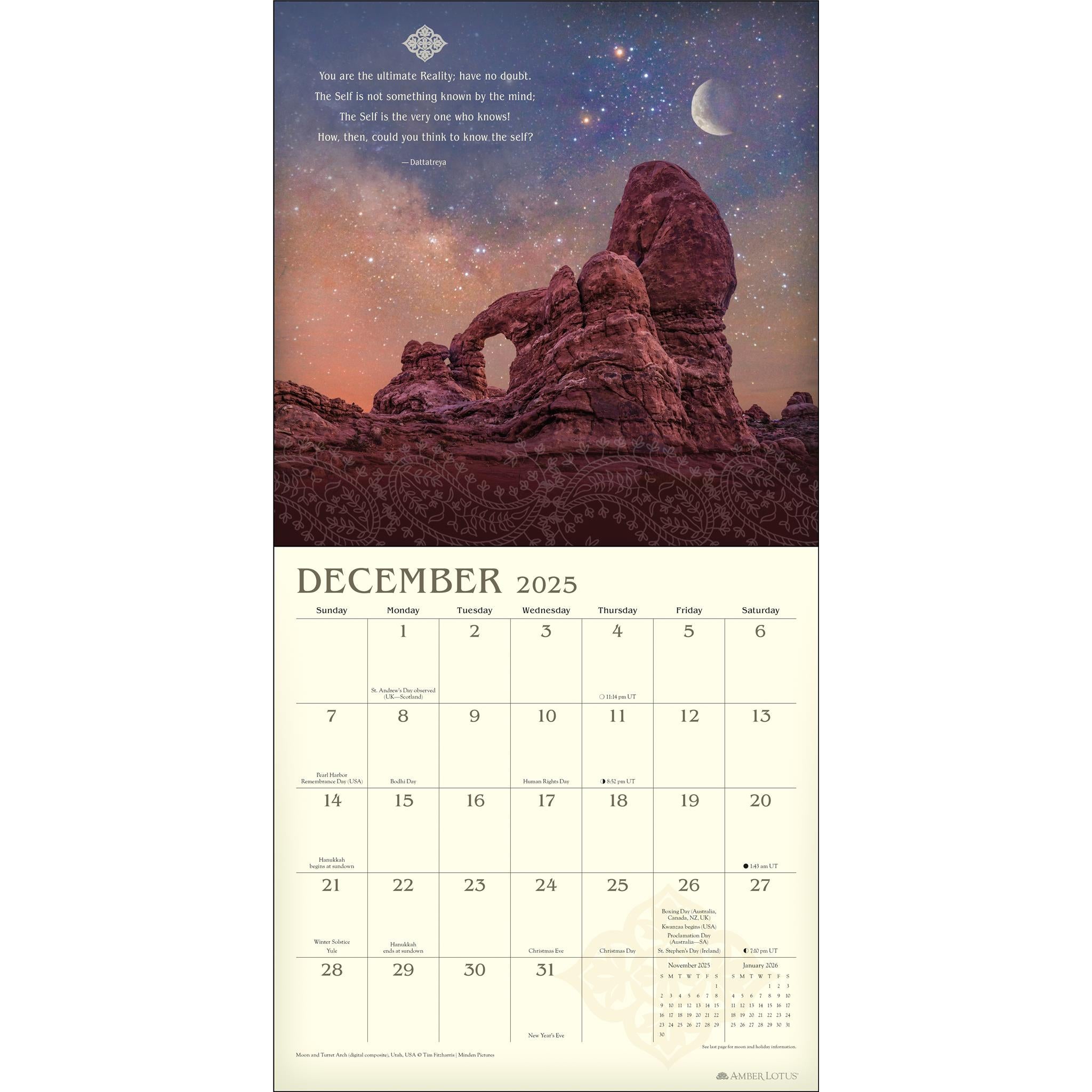 Meditation Wall 2025 Calendar - Online Exclusive