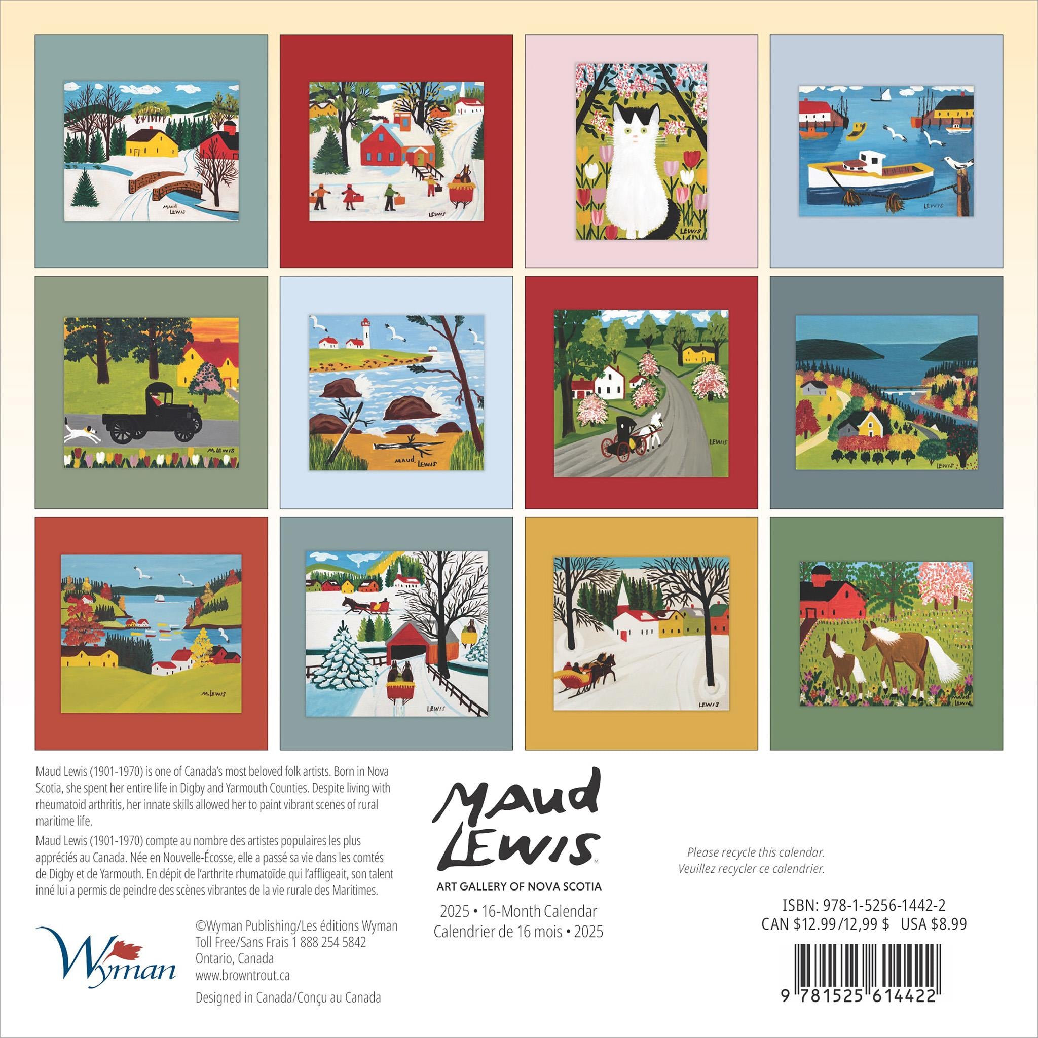 Maud Lewis Mini 2025 Calendar