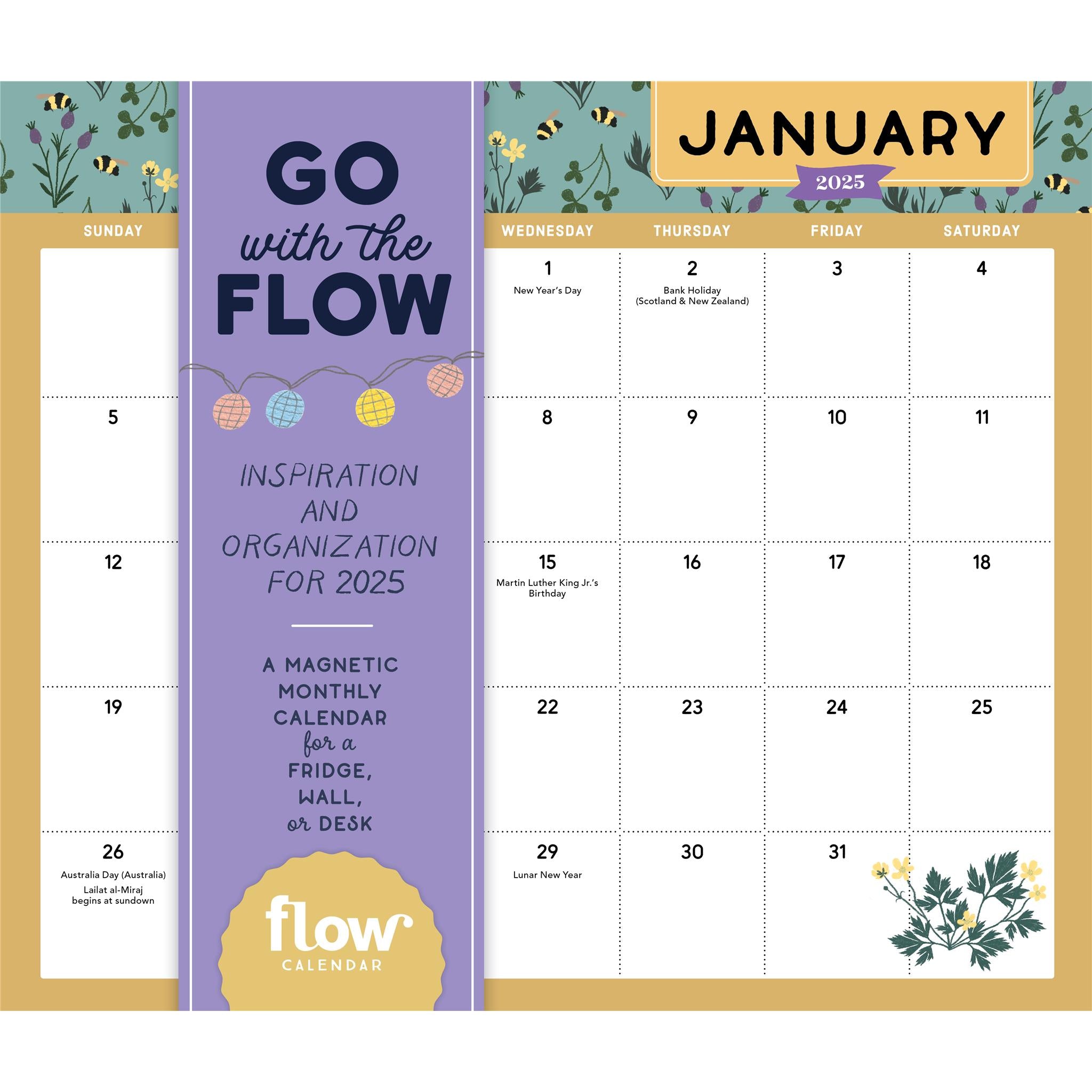 Go With The Flow Magnetic Mini 2025 Calendar - Online Exclusive