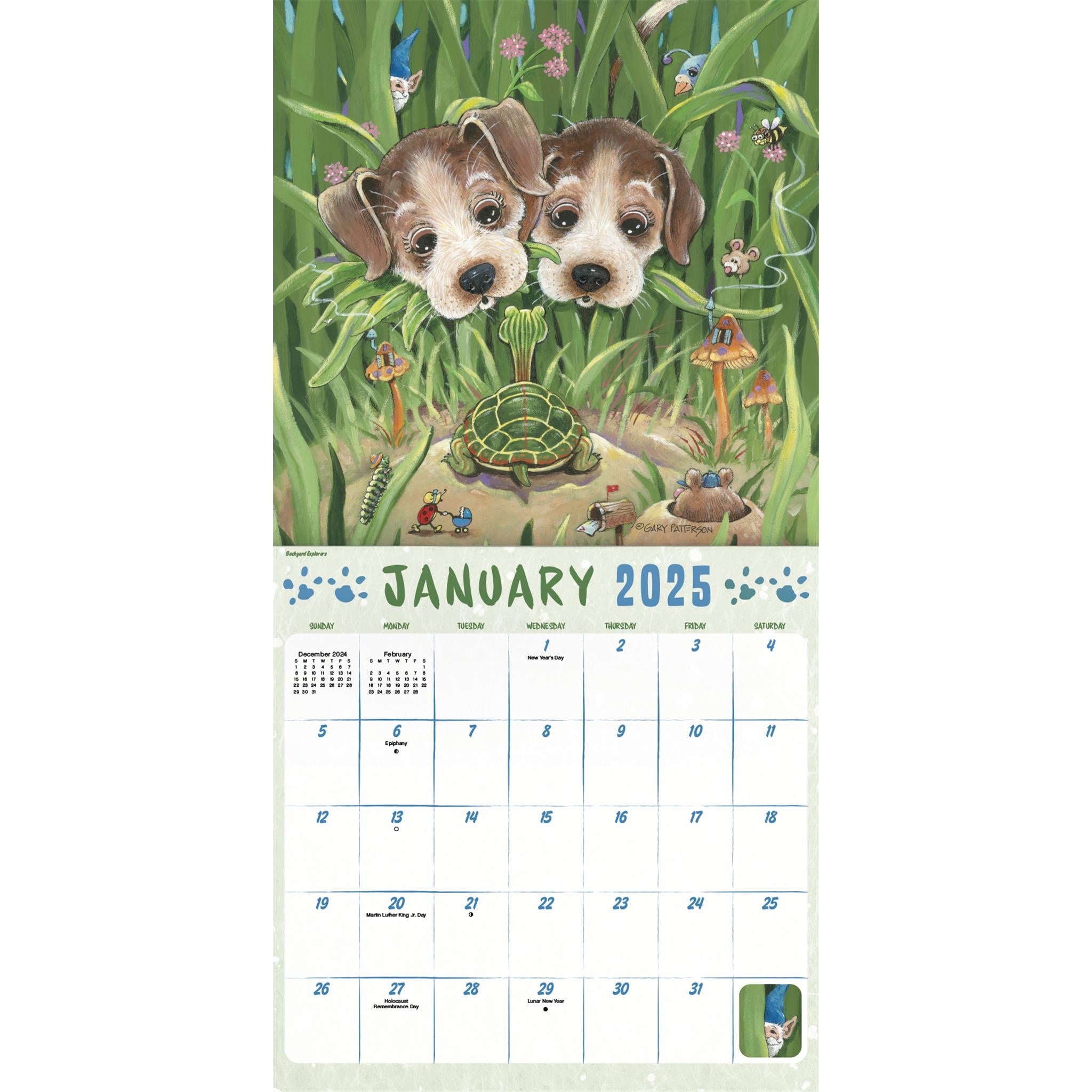 Dogs Gary Patterson Wall 2025 Calendar - Online Exclusive