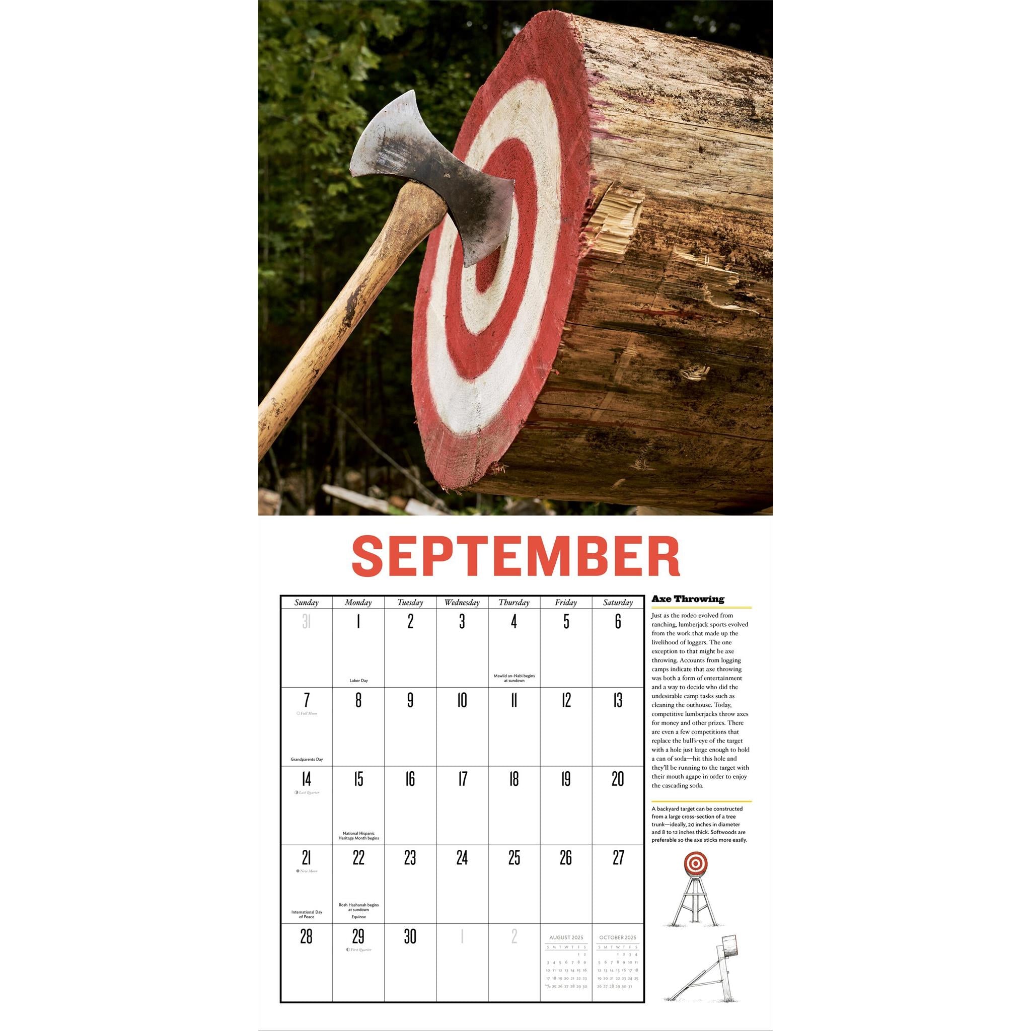 Vintage Axes Wall 2025 Calendar - Online Exclusive