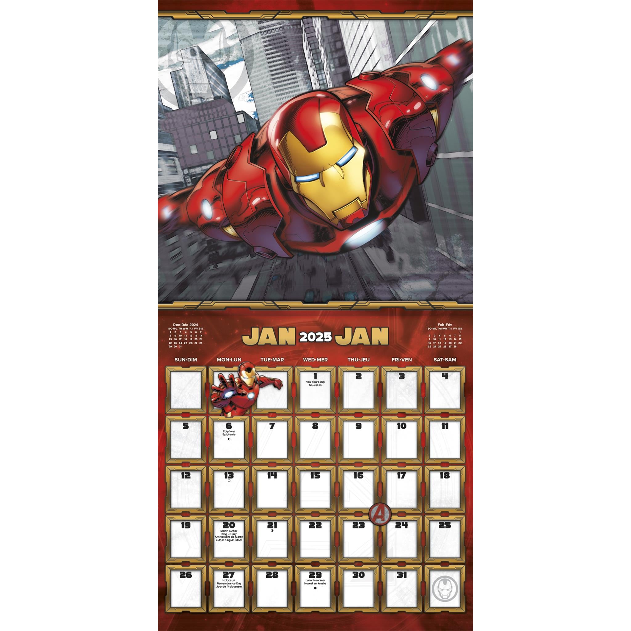 Avengers Bilingual Mini 2025 Calendar - Online Exclusive