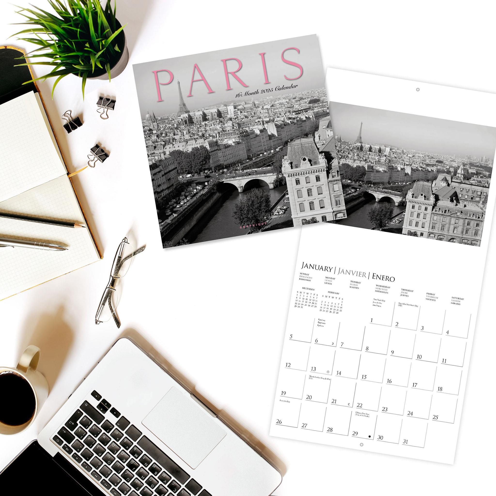 Paris Wall 2025 Calendar - Online Exclusive