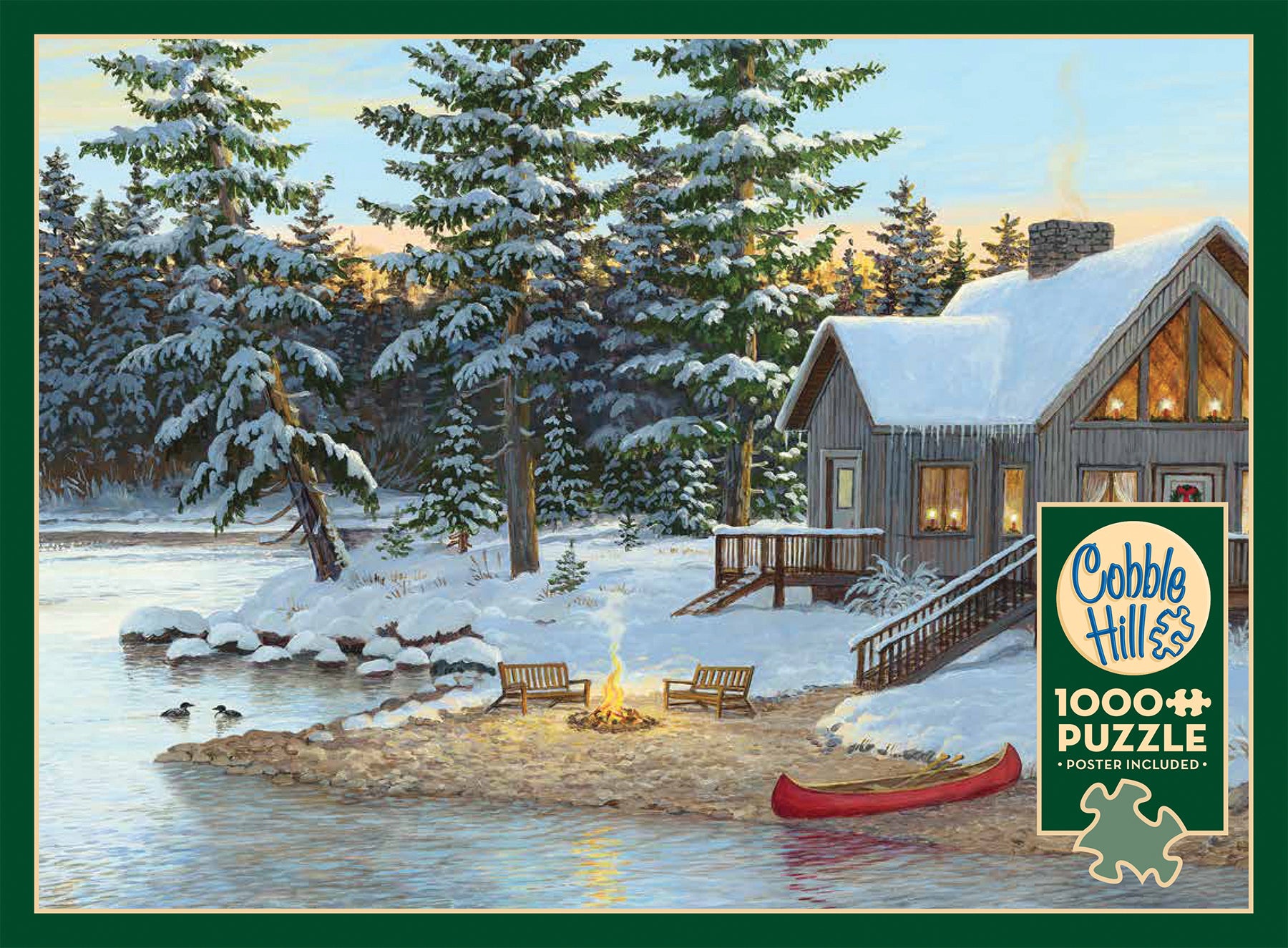 Winter at the Cabin Exclusive 1000 Piece Puzzle