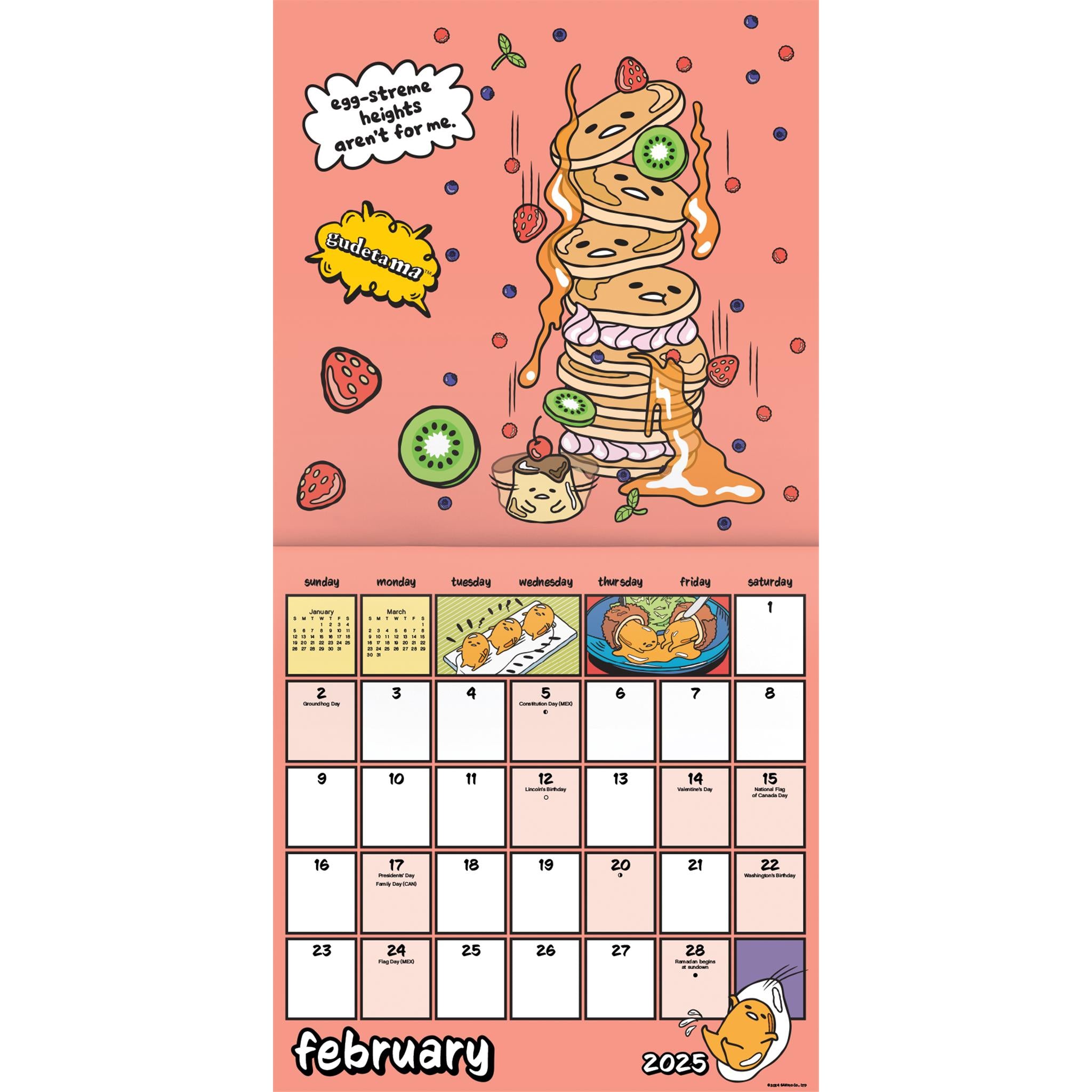 Gudetama Wall 2025 Calendar - Online Exclusive