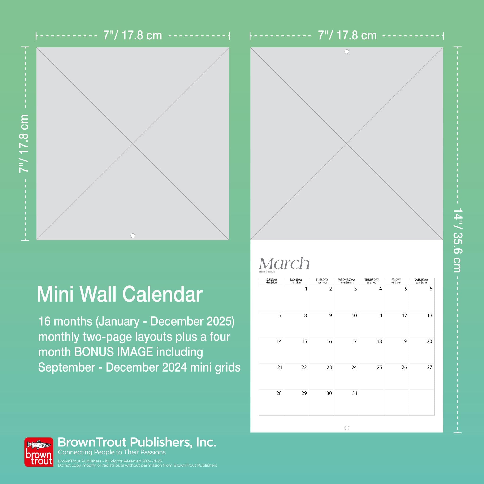 Pomeranians Mini 2025 Calendar