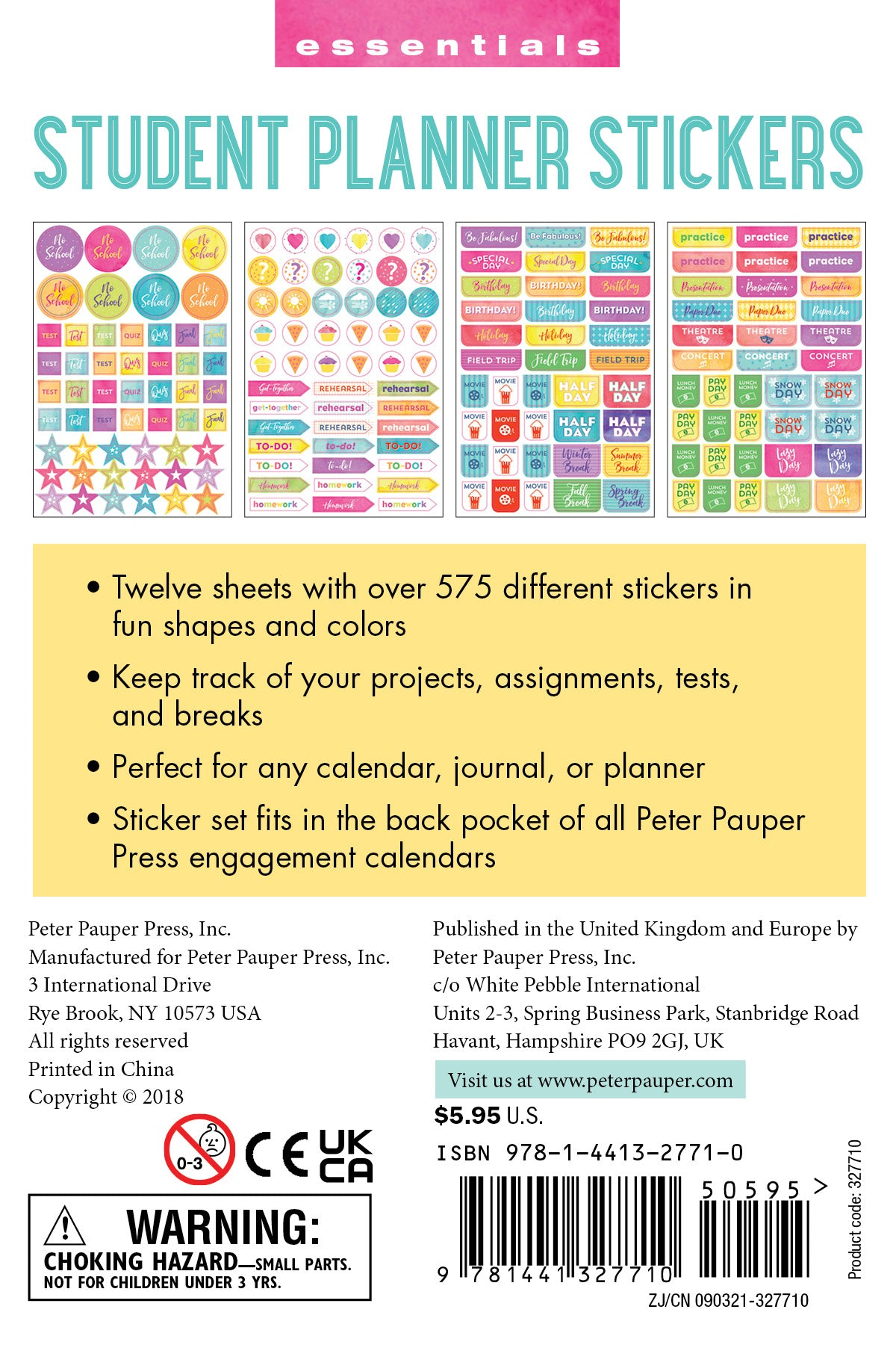 Student Planner Stickers Essentials