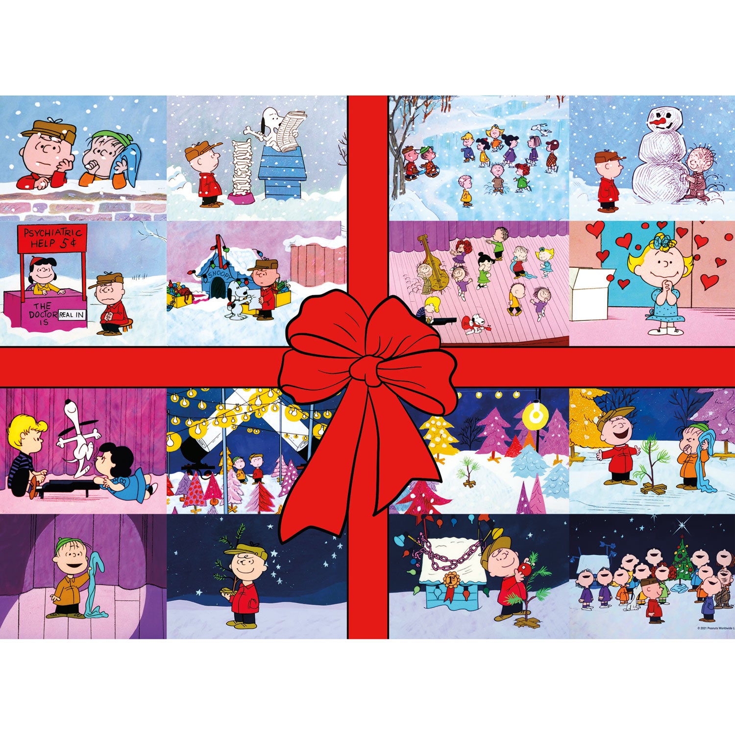 Peanuts Charlie Brown Christmas Present 1000 Piece Puzzle - Online Exclusive