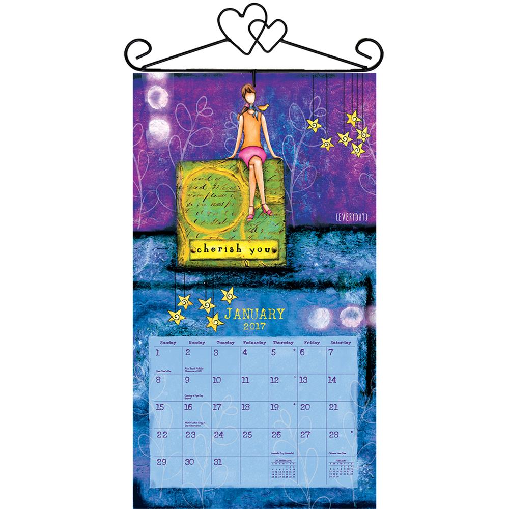 Heart Wrought Iron Calendar Hanger