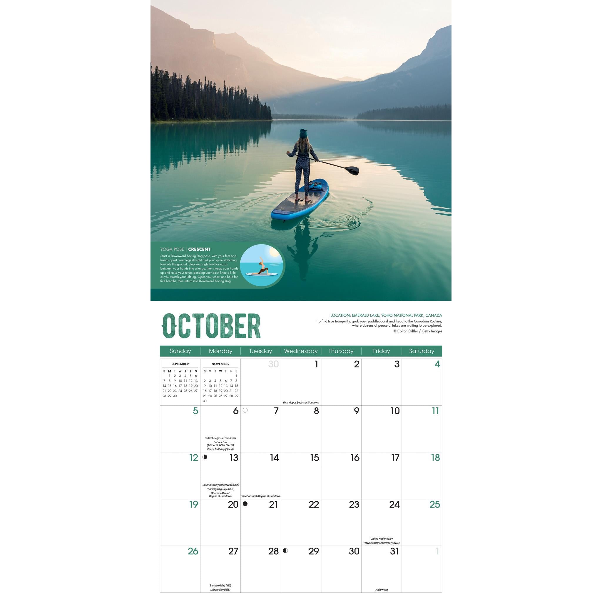 Paddleboarding Wall 2025 Calendar - Online Exclusive