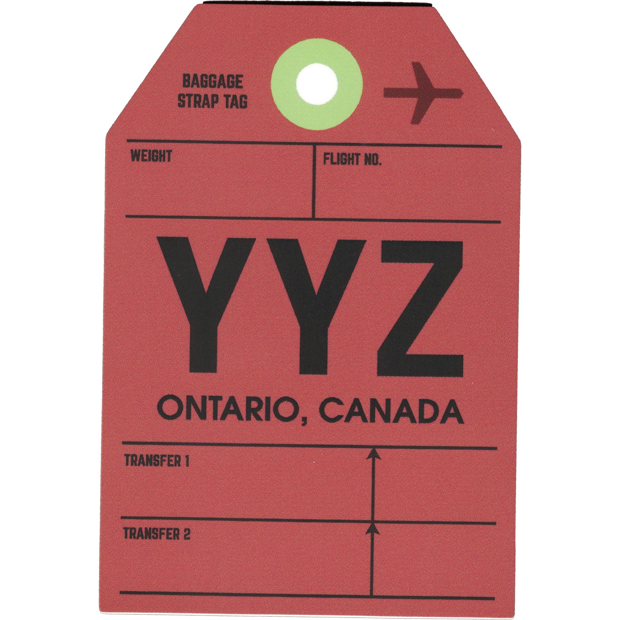 YYZ Luggage Tag Vinyl Sticker - FINAL SALE